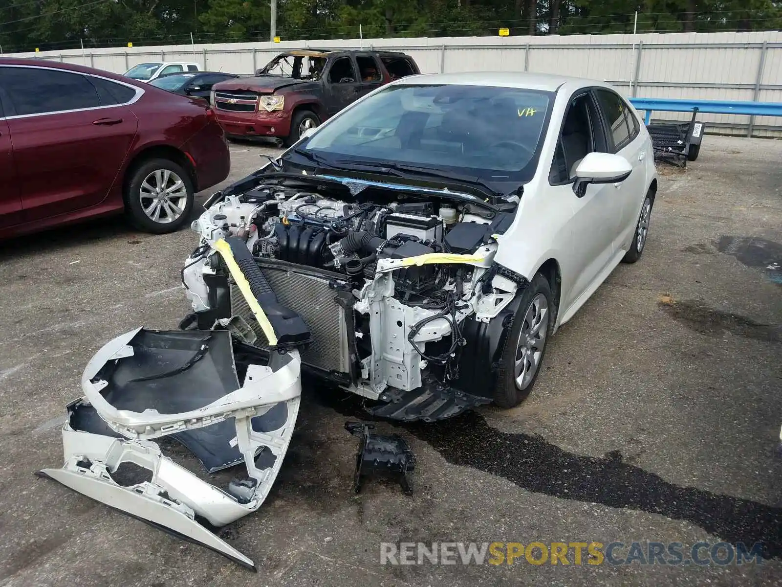 2 Photograph of a damaged car JTDEPRAE4LJ058482 TOYOTA COROLLA 2020