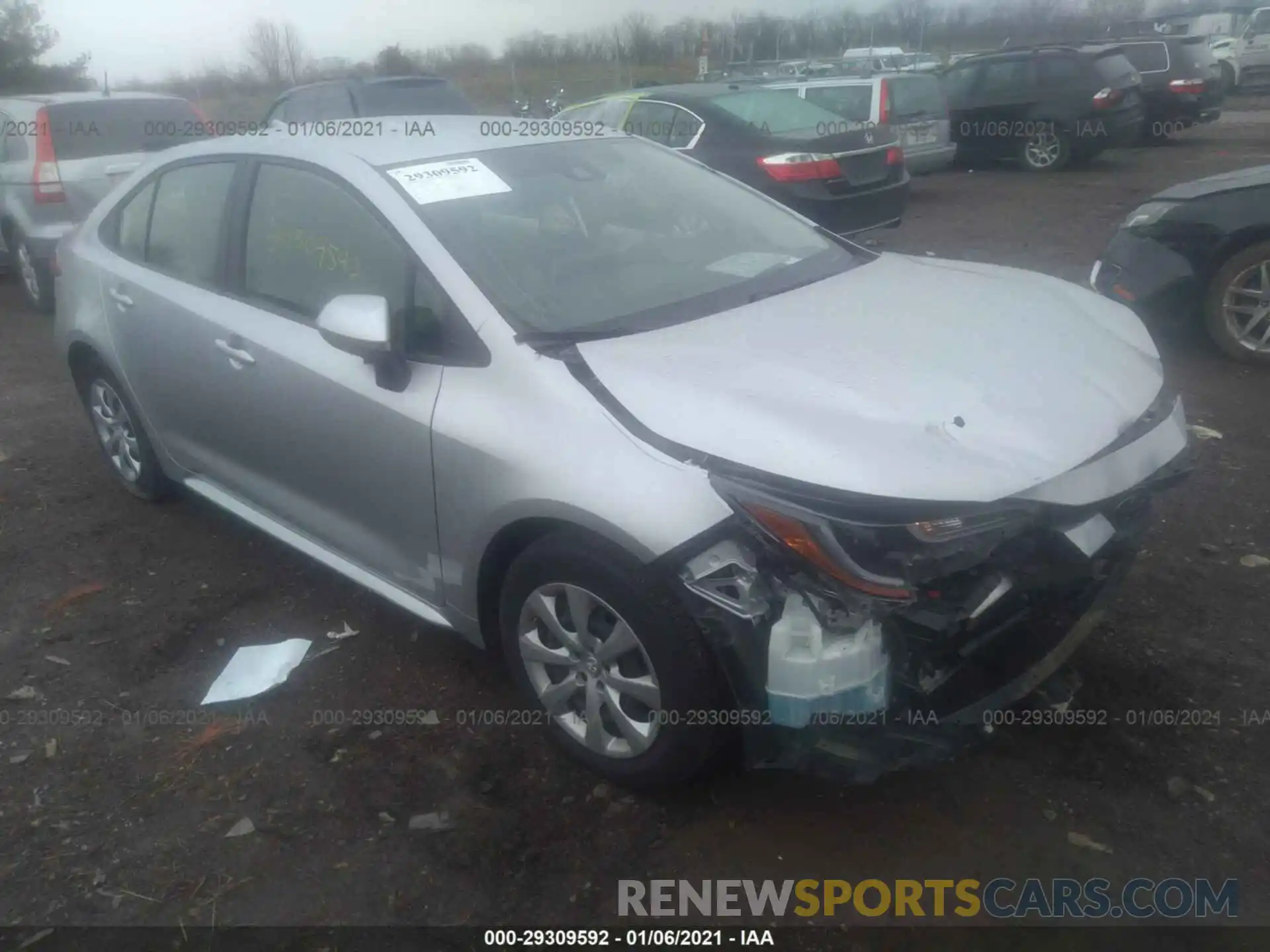 1 Photograph of a damaged car JTDEPRAE4LJ059325 TOYOTA COROLLA 2020