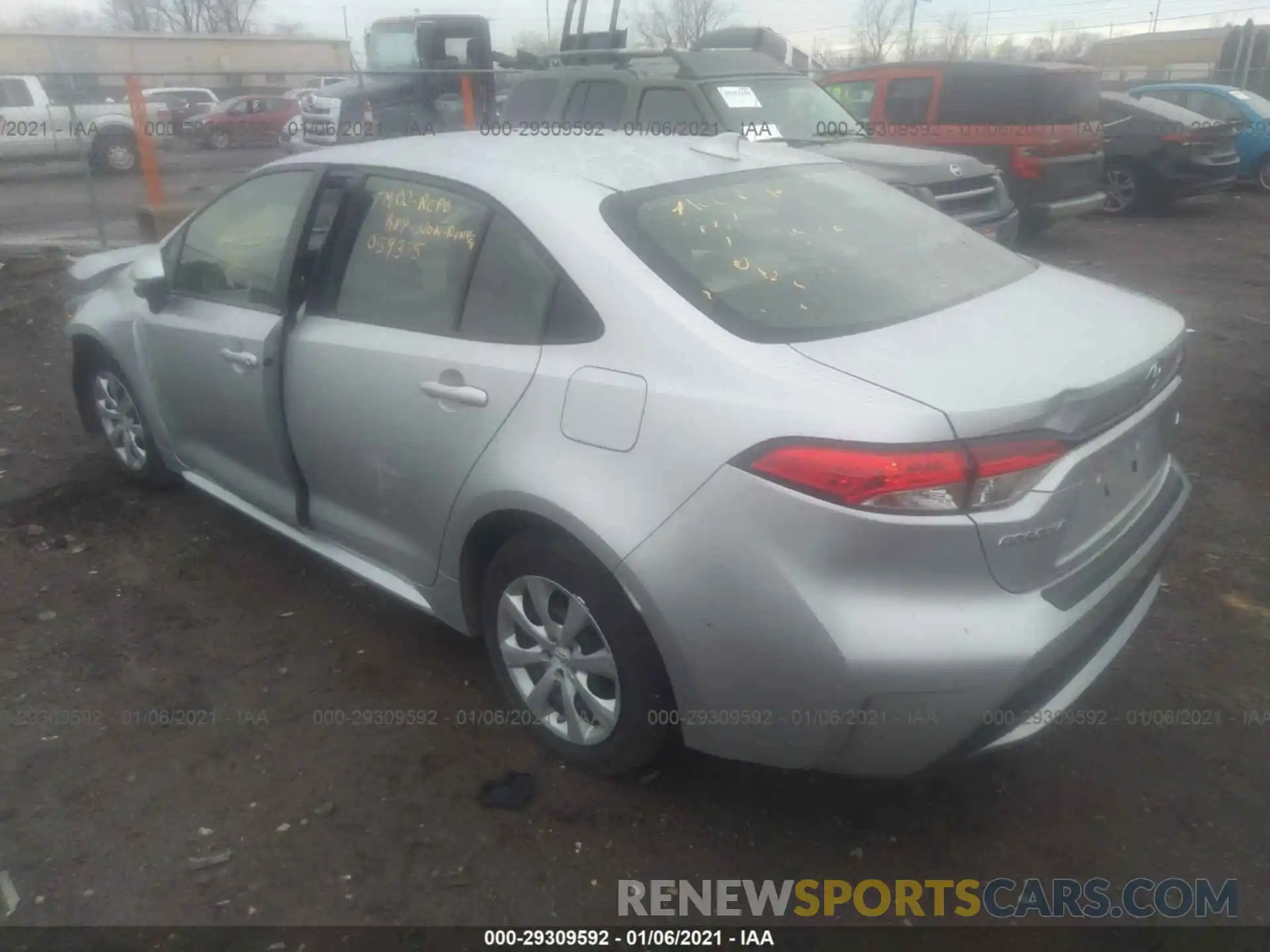 3 Photograph of a damaged car JTDEPRAE4LJ059325 TOYOTA COROLLA 2020