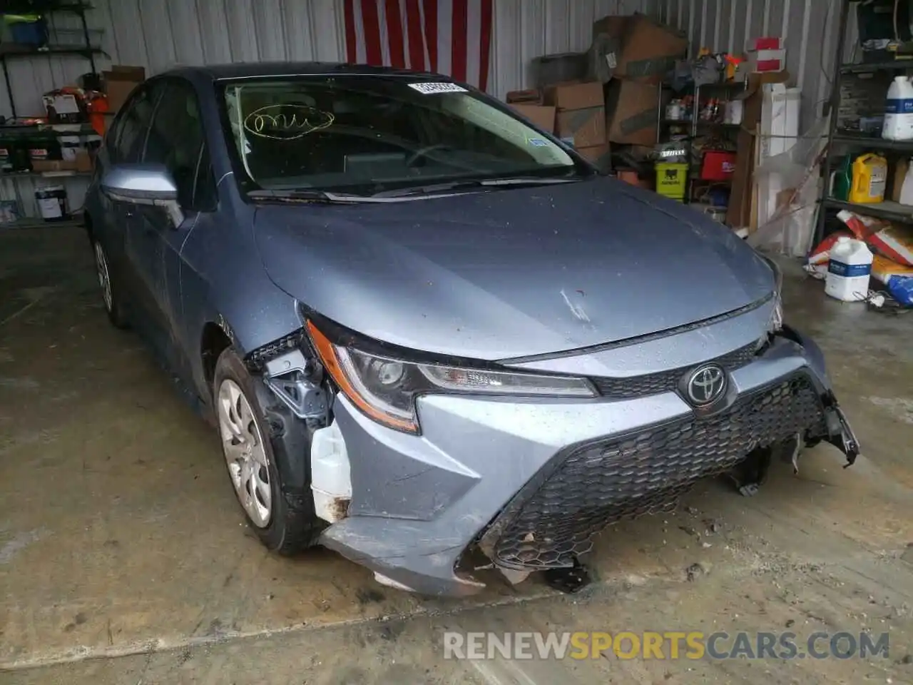 1 Photograph of a damaged car JTDEPRAE4LJ059938 TOYOTA COROLLA 2020