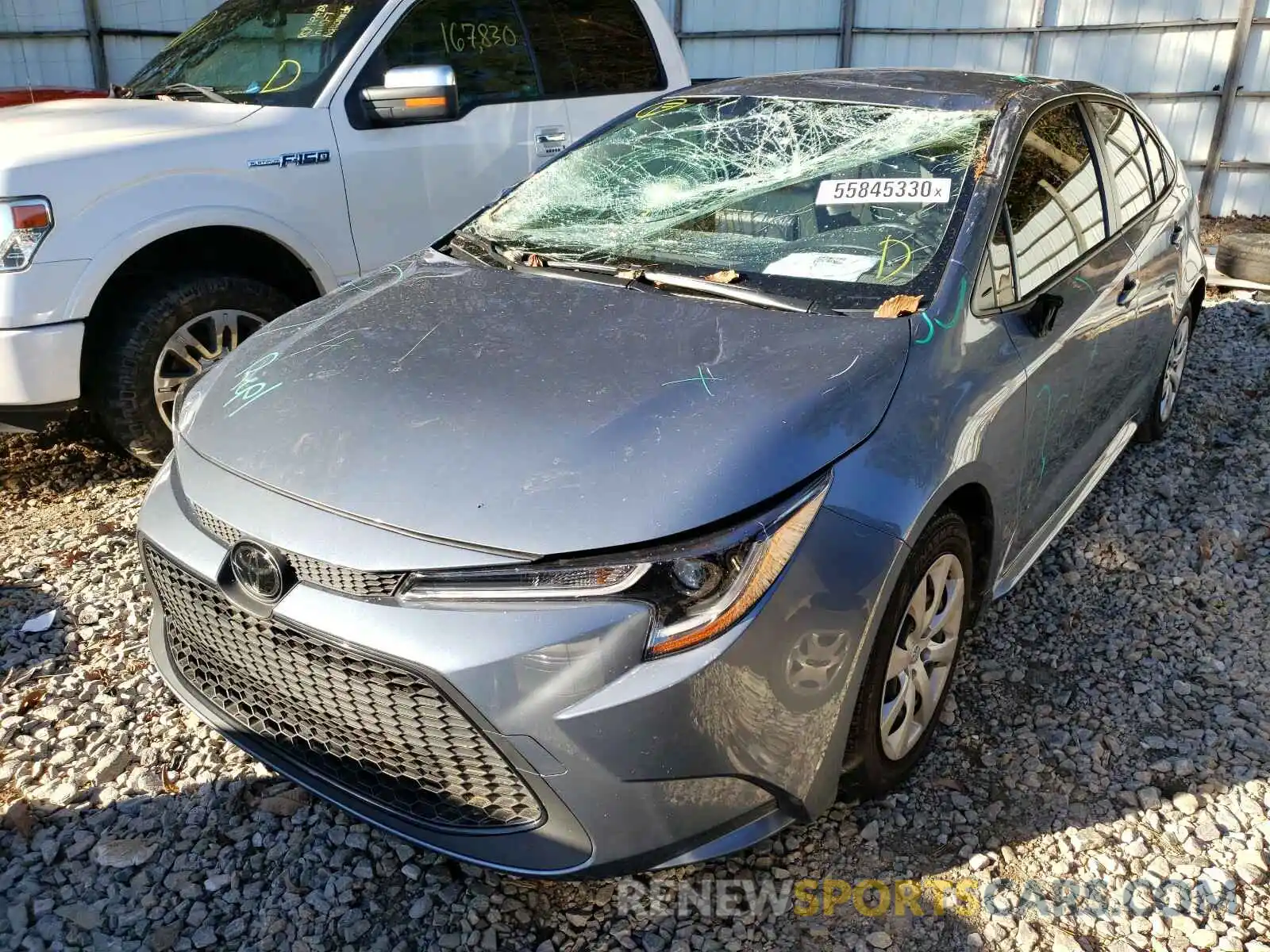 2 Photograph of a damaged car JTDEPRAE4LJ059955 TOYOTA COROLLA 2020