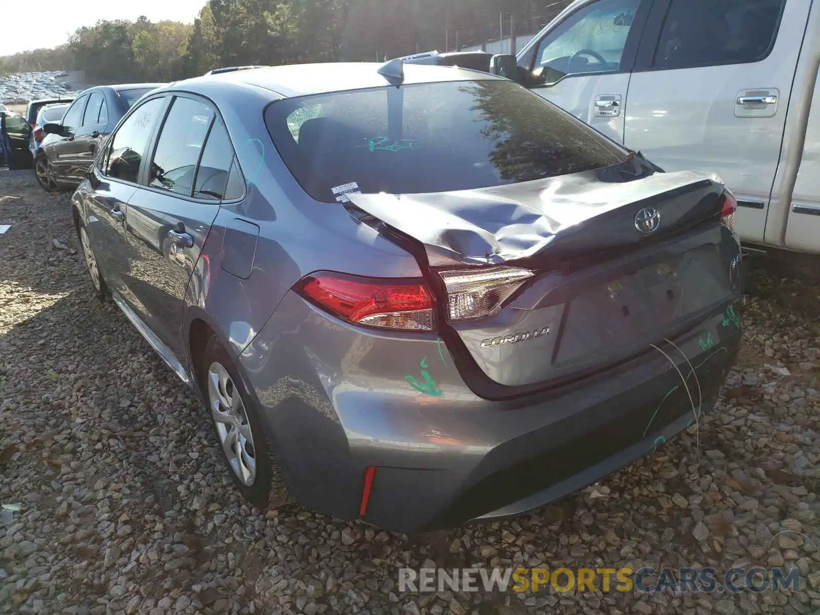 3 Photograph of a damaged car JTDEPRAE4LJ059955 TOYOTA COROLLA 2020