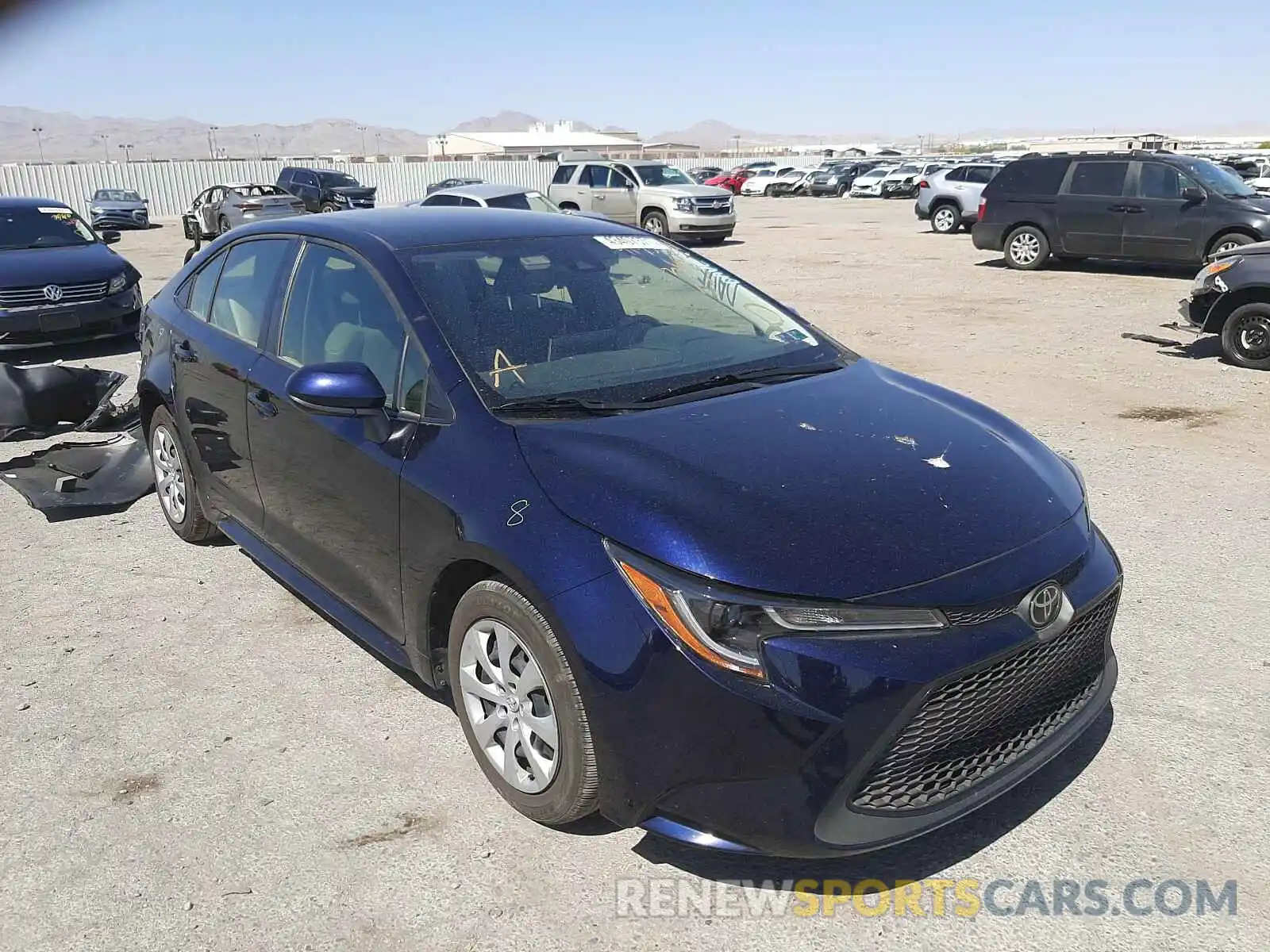 1 Photograph of a damaged car JTDEPRAE4LJ060166 TOYOTA COROLLA 2020