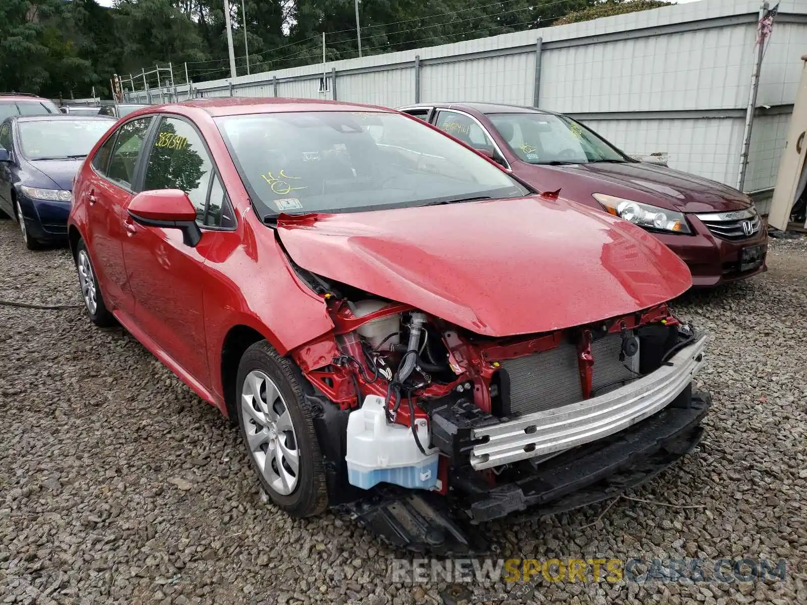 1 Photograph of a damaged car JTDEPRAE4LJ060183 TOYOTA COROLLA 2020