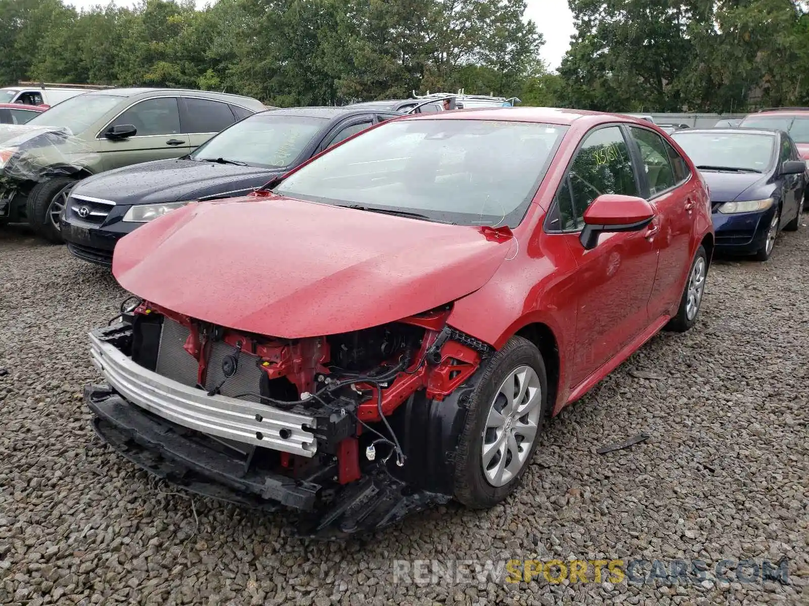 2 Photograph of a damaged car JTDEPRAE4LJ060183 TOYOTA COROLLA 2020