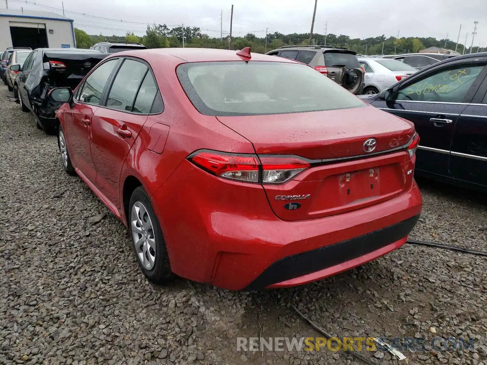 3 Photograph of a damaged car JTDEPRAE4LJ060183 TOYOTA COROLLA 2020