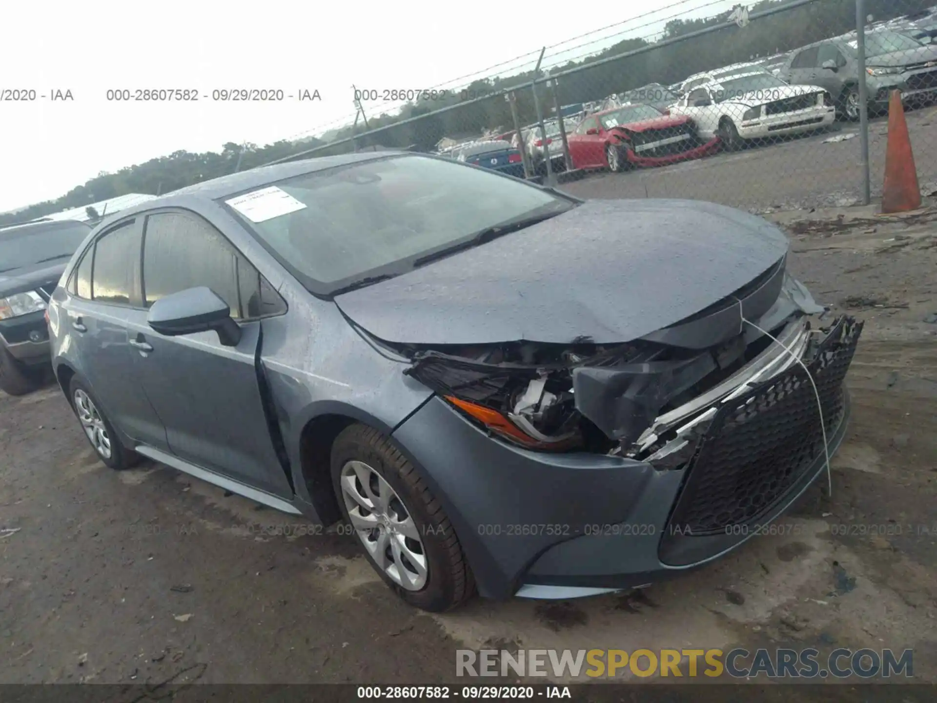 1 Photograph of a damaged car JTDEPRAE4LJ060751 TOYOTA COROLLA 2020