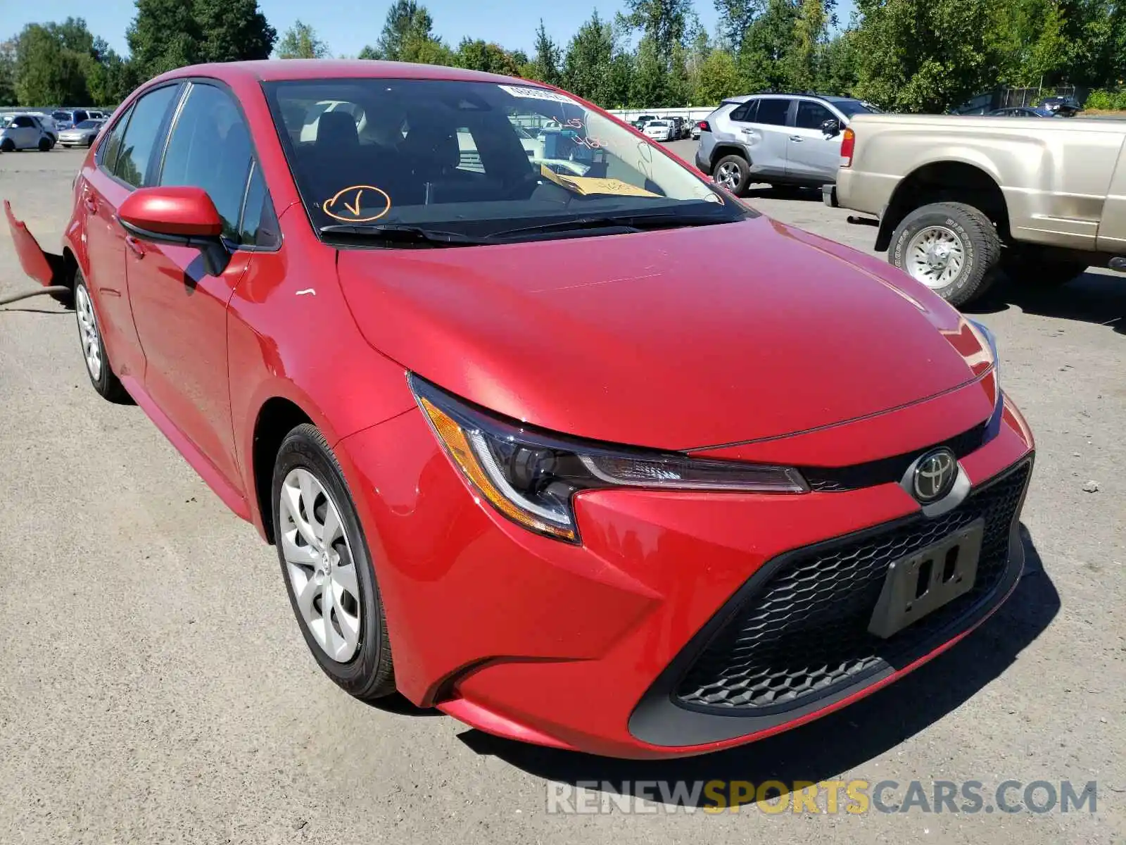 1 Photograph of a damaged car JTDEPRAE4LJ060796 TOYOTA COROLLA 2020