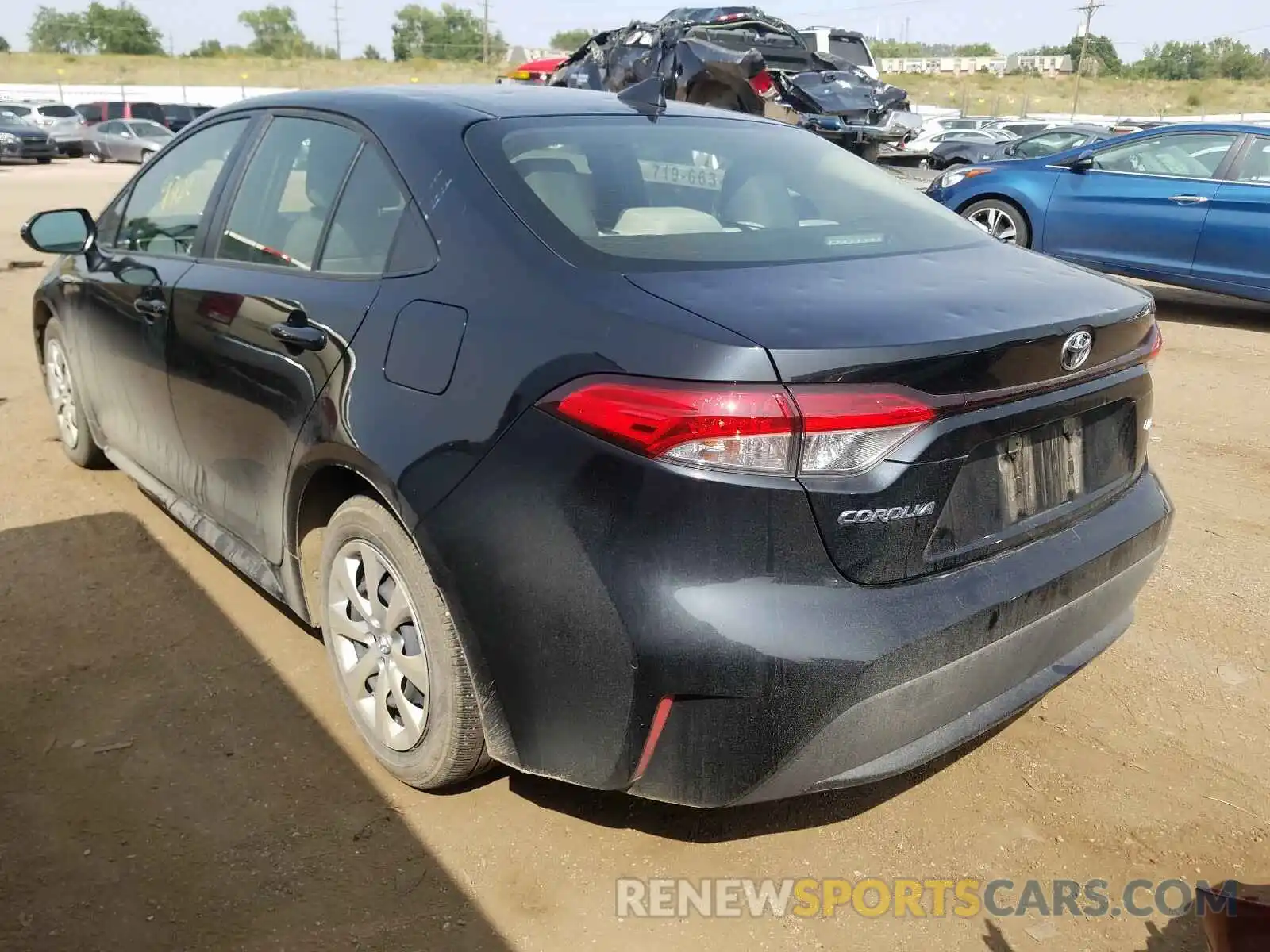 3 Photograph of a damaged car JTDEPRAE4LJ062077 TOYOTA COROLLA 2020