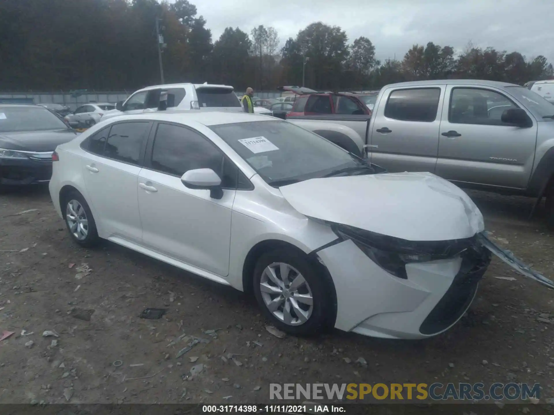 1 Photograph of a damaged car JTDEPRAE4LJ063312 TOYOTA COROLLA 2020