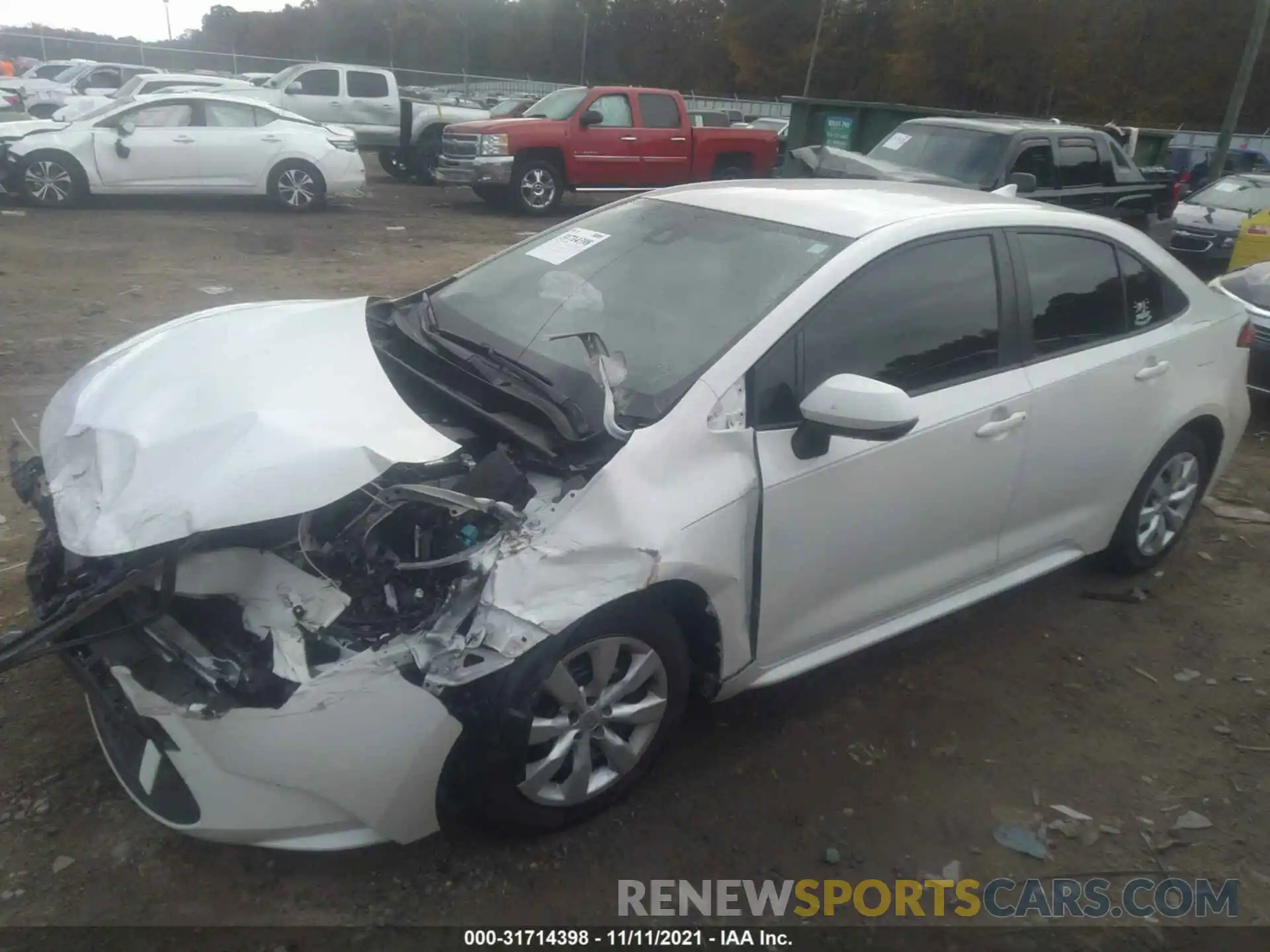 2 Photograph of a damaged car JTDEPRAE4LJ063312 TOYOTA COROLLA 2020