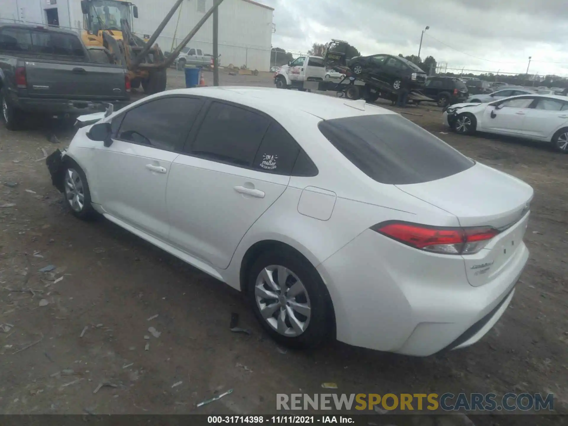 3 Photograph of a damaged car JTDEPRAE4LJ063312 TOYOTA COROLLA 2020