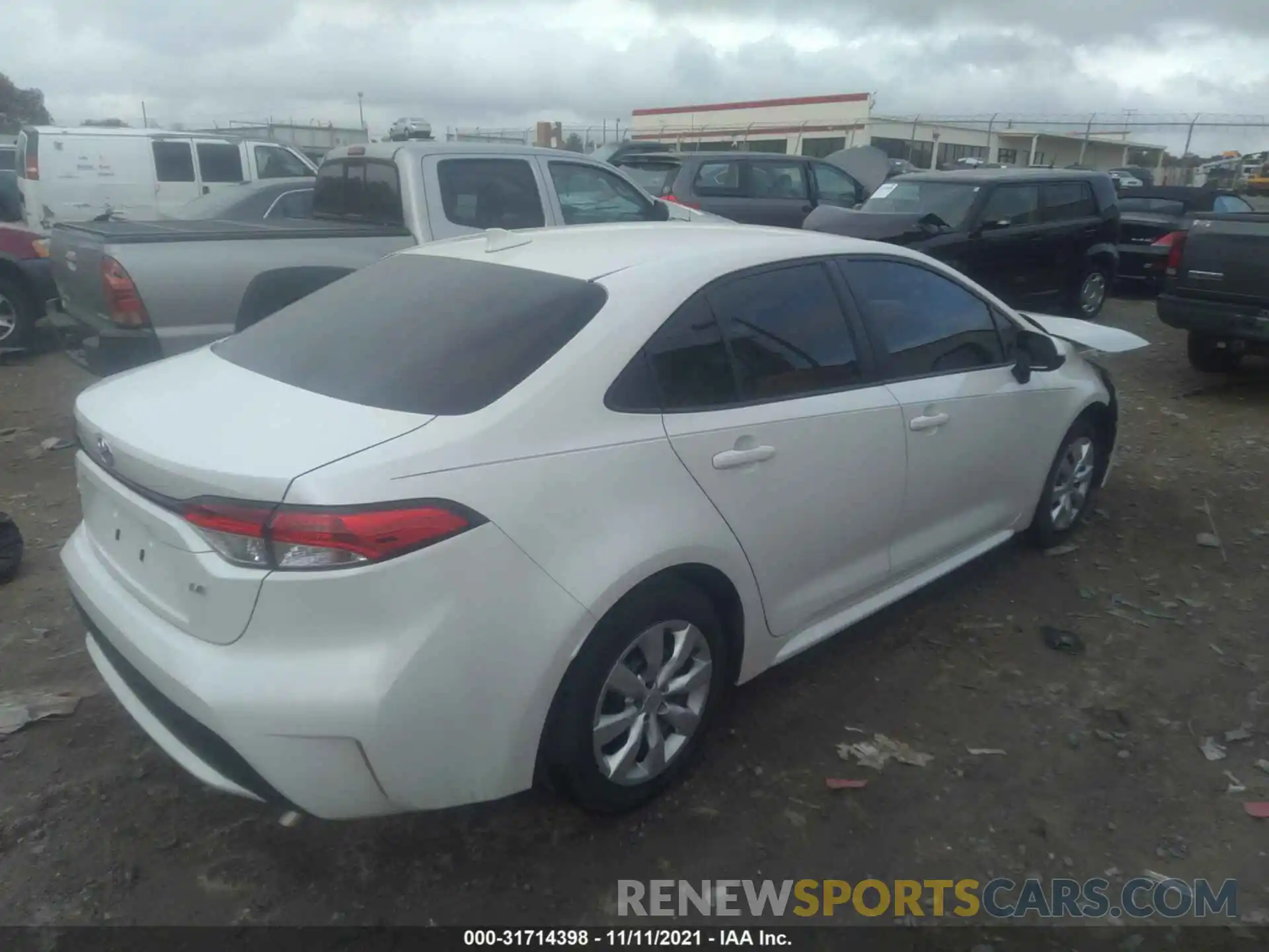 4 Photograph of a damaged car JTDEPRAE4LJ063312 TOYOTA COROLLA 2020