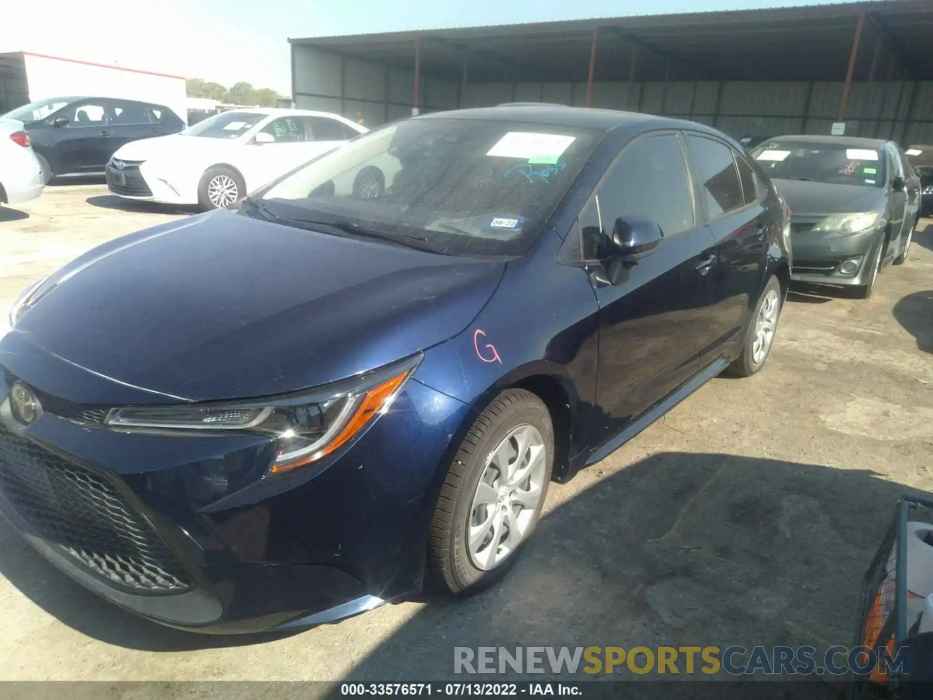 2 Photograph of a damaged car JTDEPRAE4LJ063522 TOYOTA COROLLA 2020