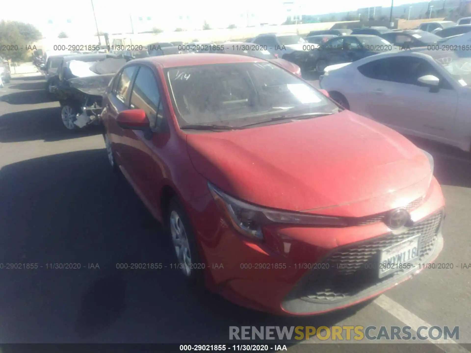 1 Photograph of a damaged car JTDEPRAE4LJ064766 TOYOTA COROLLA 2020