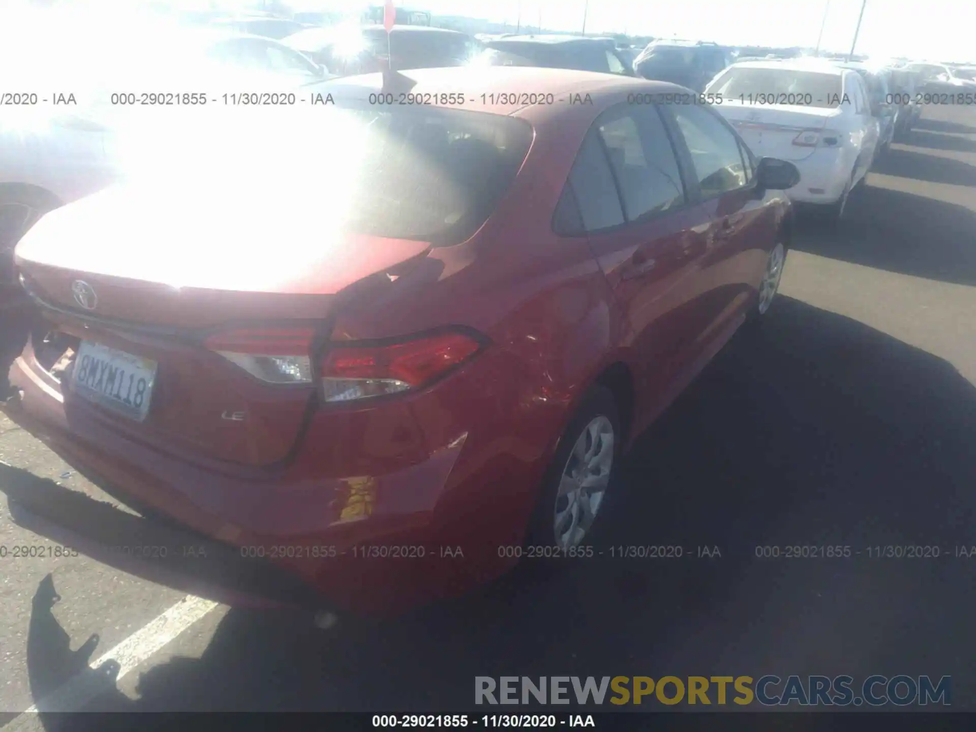 4 Photograph of a damaged car JTDEPRAE4LJ064766 TOYOTA COROLLA 2020