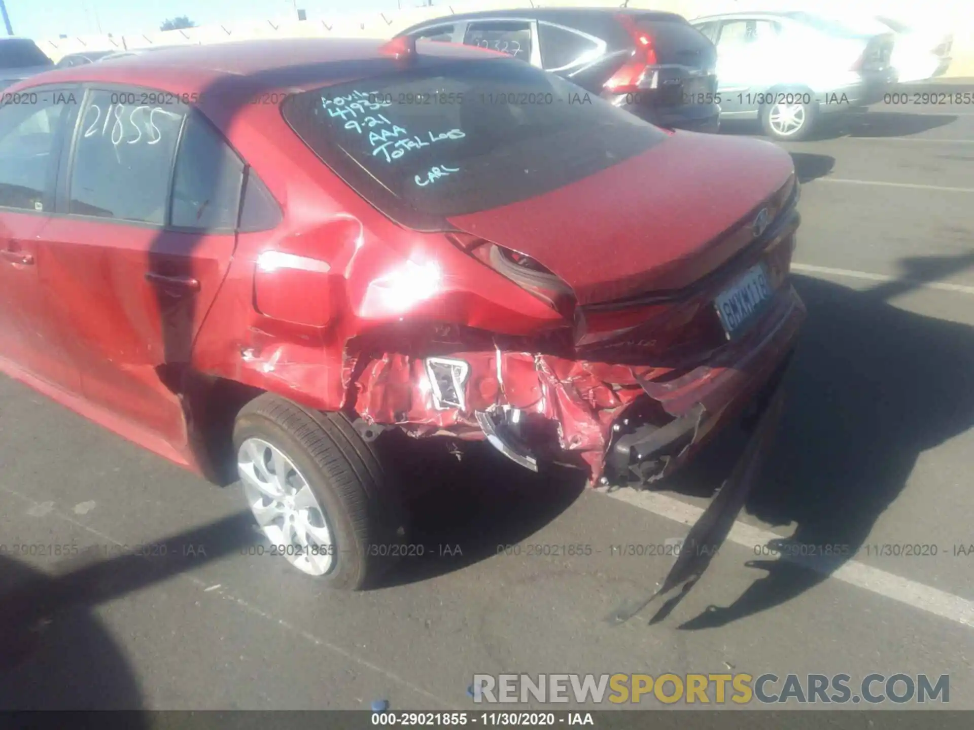 6 Photograph of a damaged car JTDEPRAE4LJ064766 TOYOTA COROLLA 2020