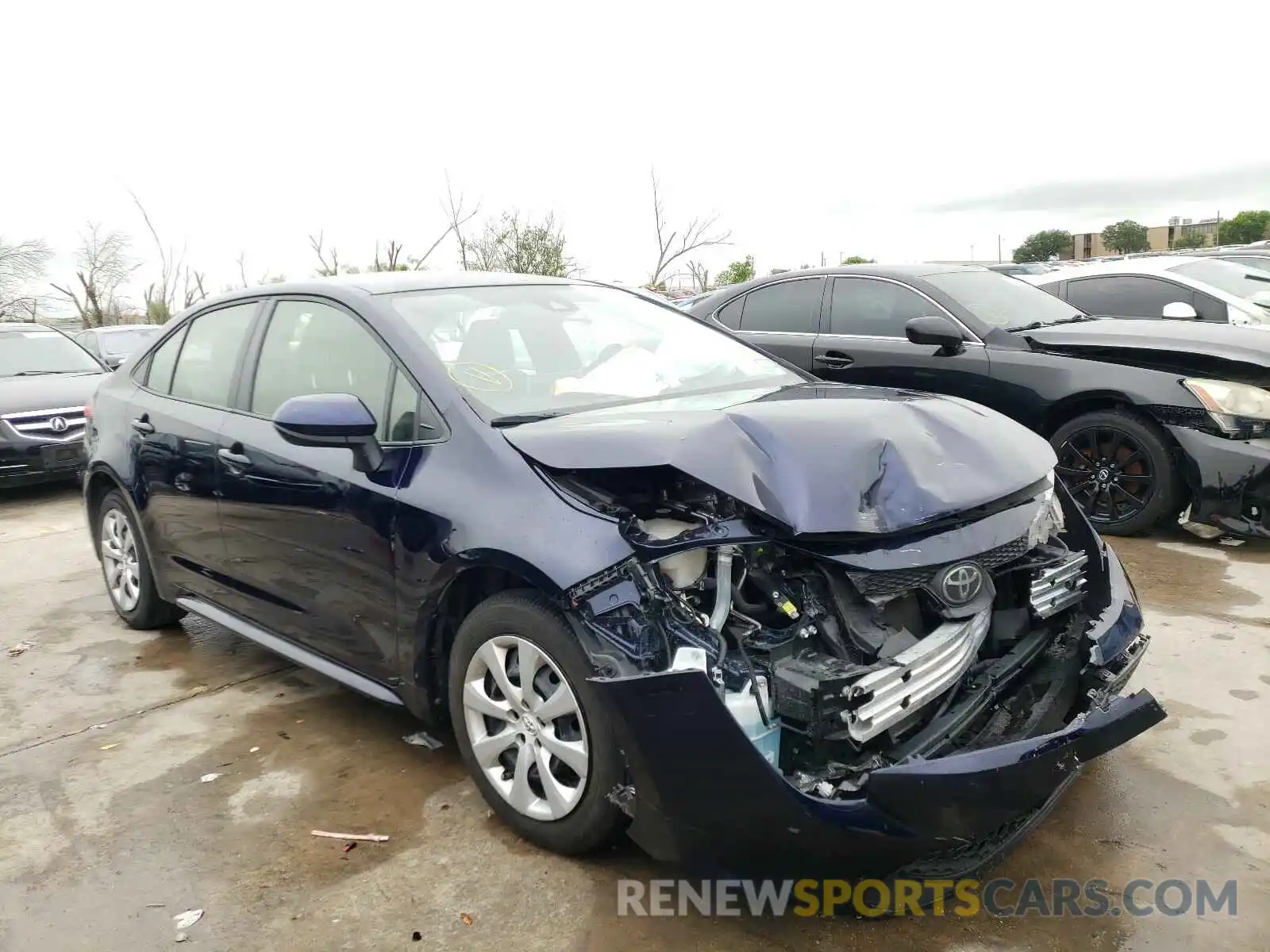 1 Photograph of a damaged car JTDEPRAE4LJ067022 TOYOTA COROLLA 2020