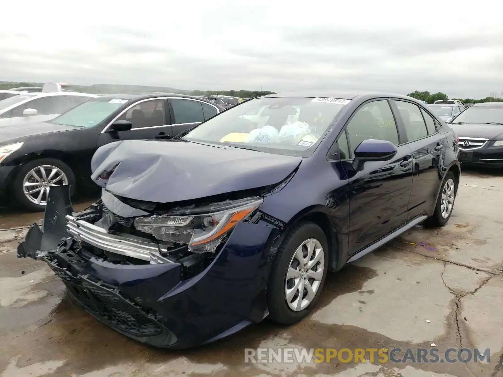 2 Photograph of a damaged car JTDEPRAE4LJ067022 TOYOTA COROLLA 2020