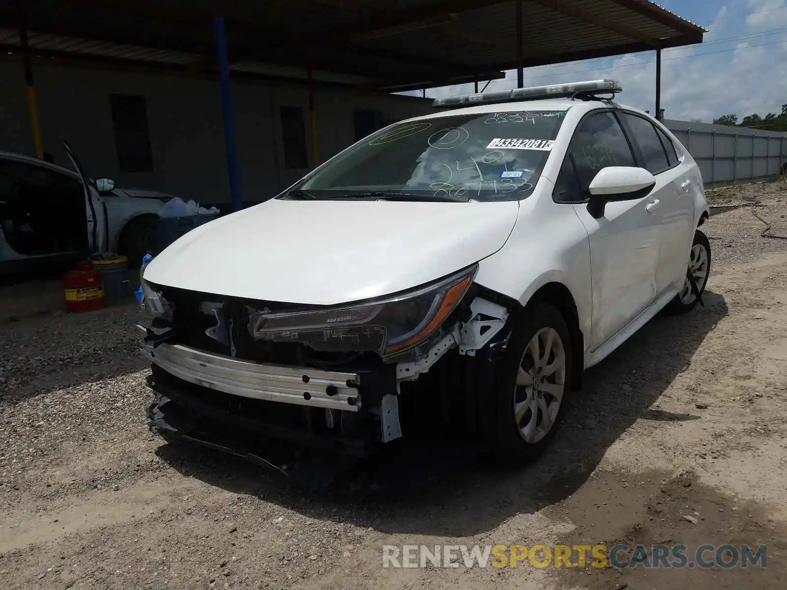 2 Photograph of a damaged car JTDEPRAE4LJ067733 TOYOTA COROLLA 2020