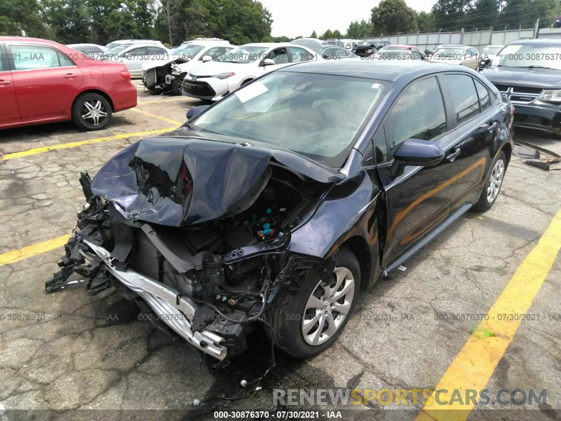 2 Photograph of a damaged car JTDEPRAE4LJ069031 TOYOTA COROLLA 2020