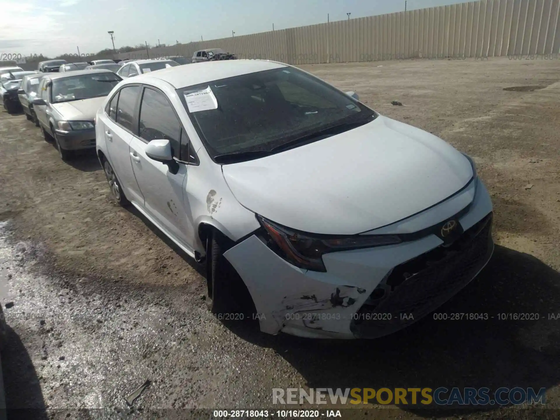 1 Photograph of a damaged car JTDEPRAE4LJ069305 TOYOTA COROLLA 2020