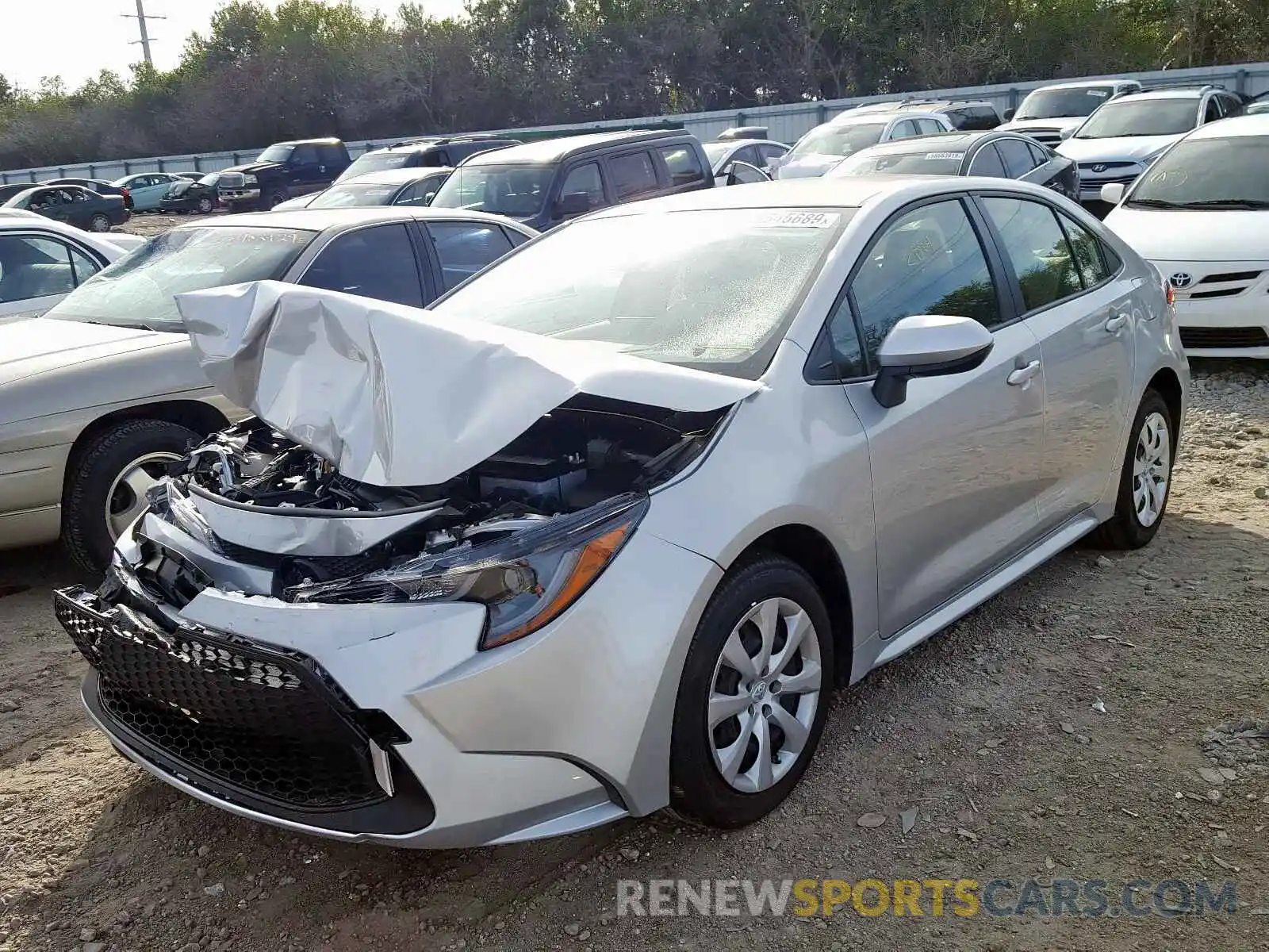 2 Photograph of a damaged car JTDEPRAE4LJ069613 TOYOTA COROLLA 2020