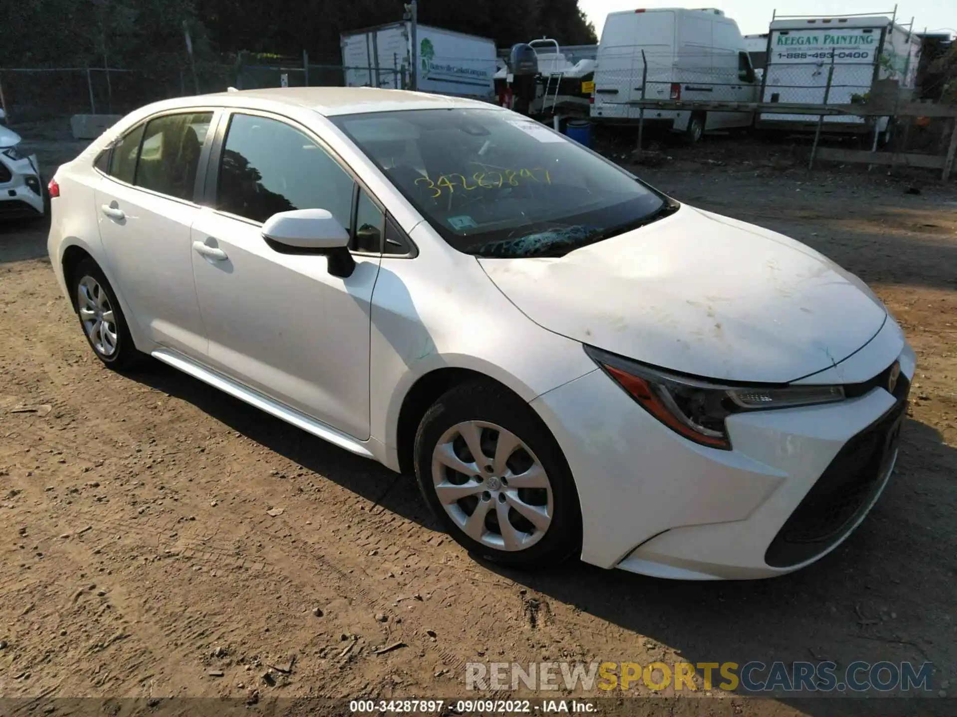 1 Photograph of a damaged car JTDEPRAE4LJ069871 TOYOTA COROLLA 2020