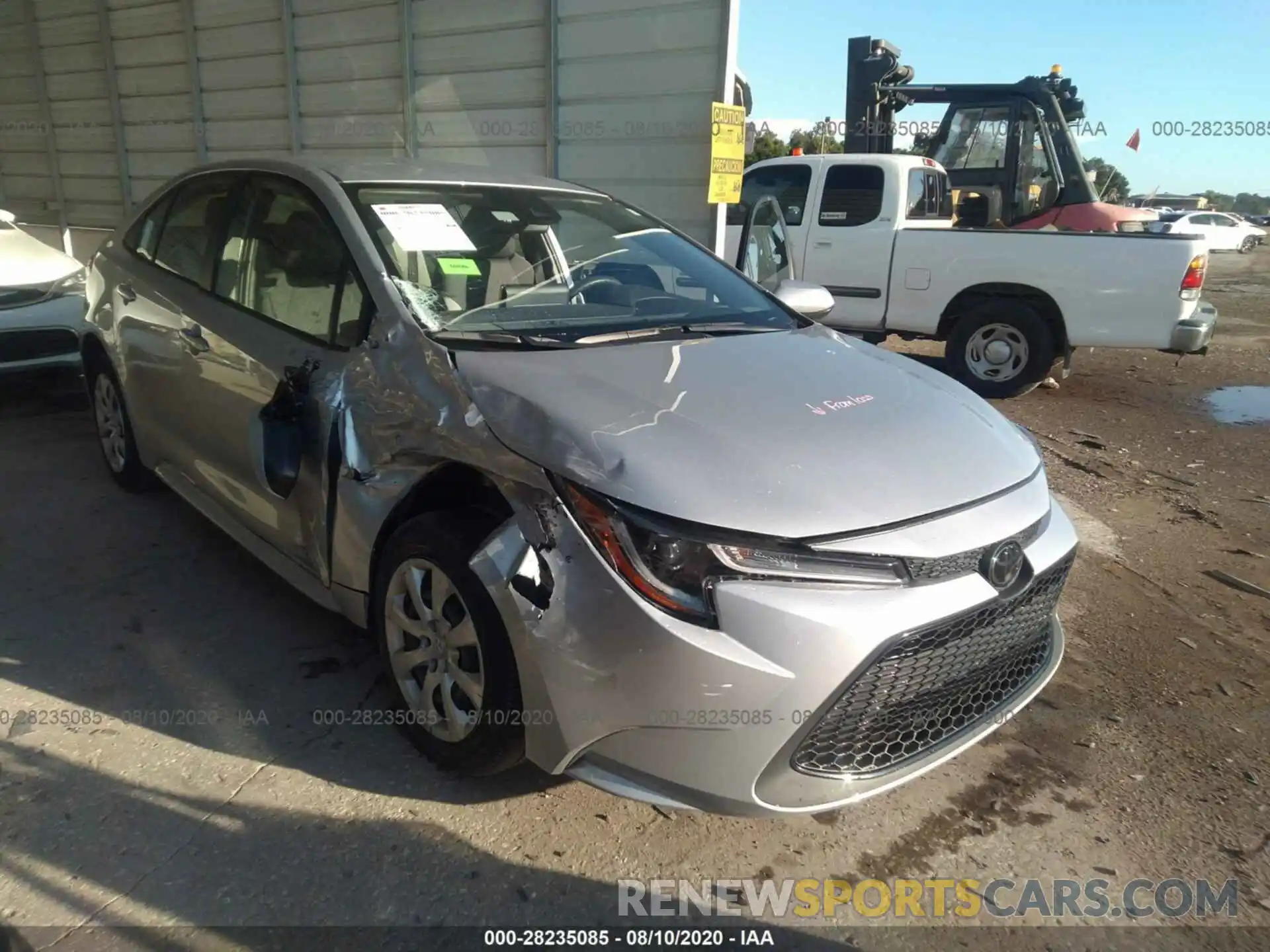 1 Photograph of a damaged car JTDEPRAE4LJ070308 TOYOTA COROLLA 2020