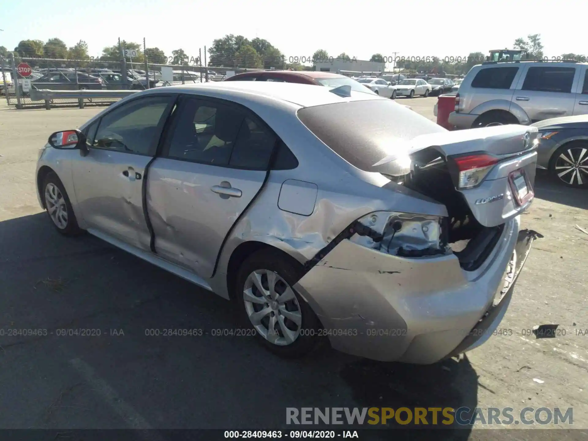 3 Photograph of a damaged car JTDEPRAE4LJ071801 TOYOTA COROLLA 2020