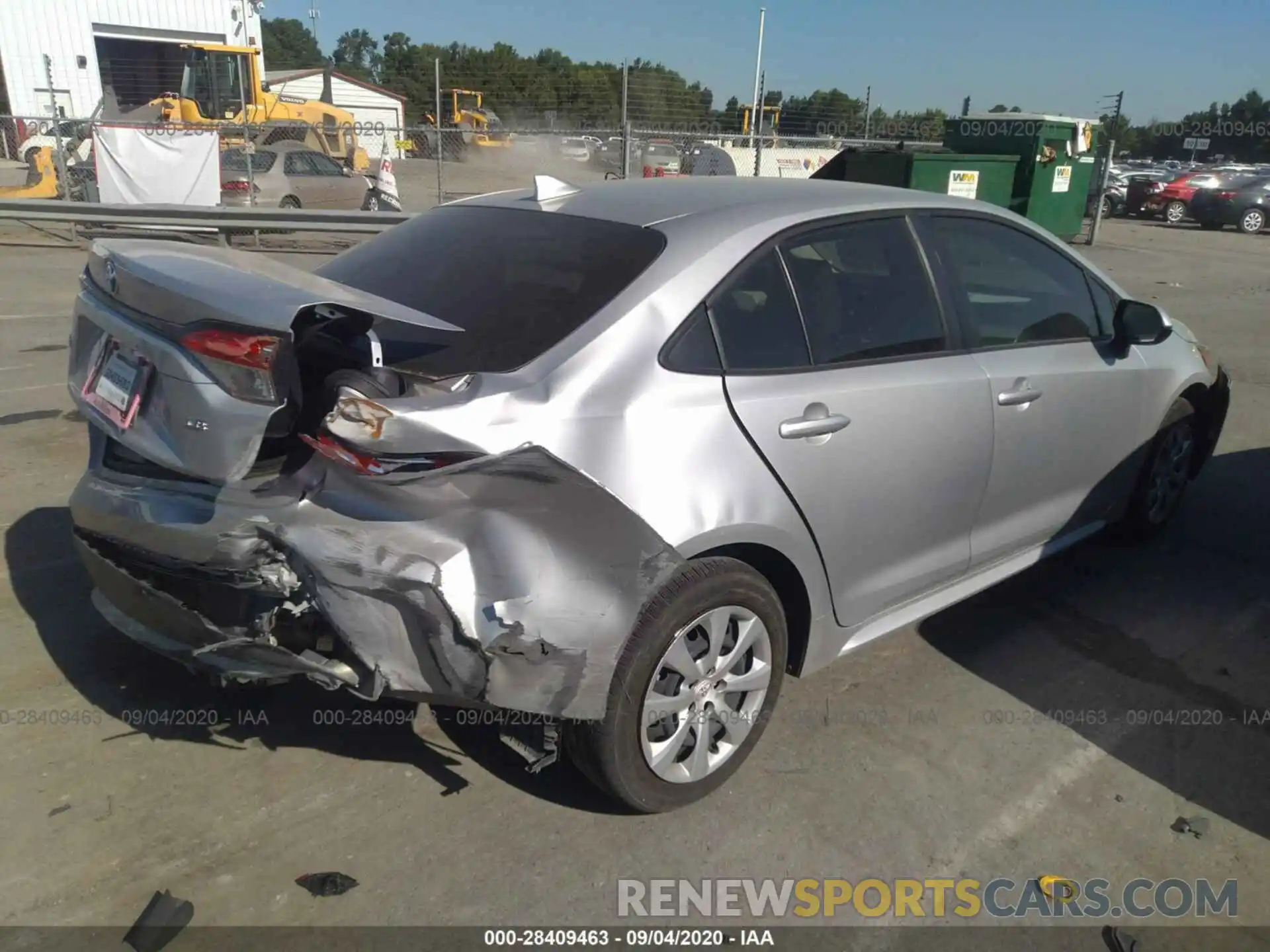 4 Photograph of a damaged car JTDEPRAE4LJ071801 TOYOTA COROLLA 2020