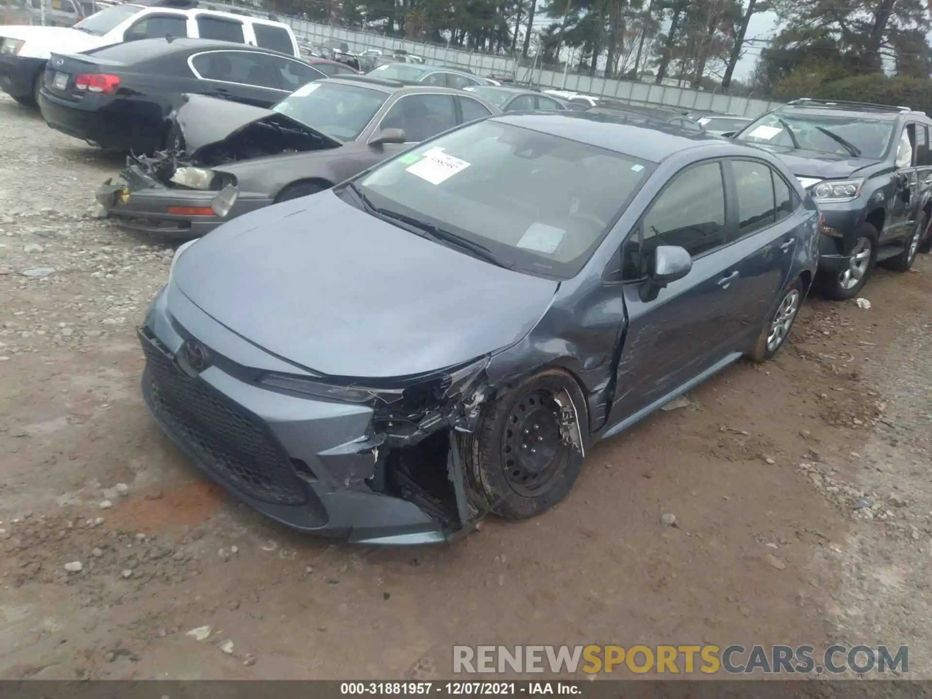 2 Фотография поврежденного автомобиля JTDEPRAE4LJ072060 TOYOTA COROLLA 2020