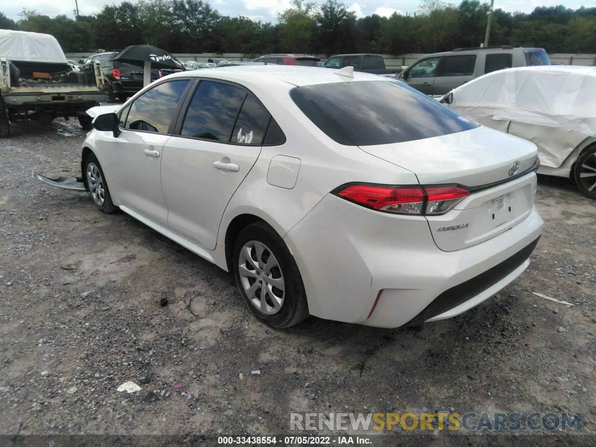 3 Photograph of a damaged car JTDEPRAE4LJ073676 TOYOTA COROLLA 2020