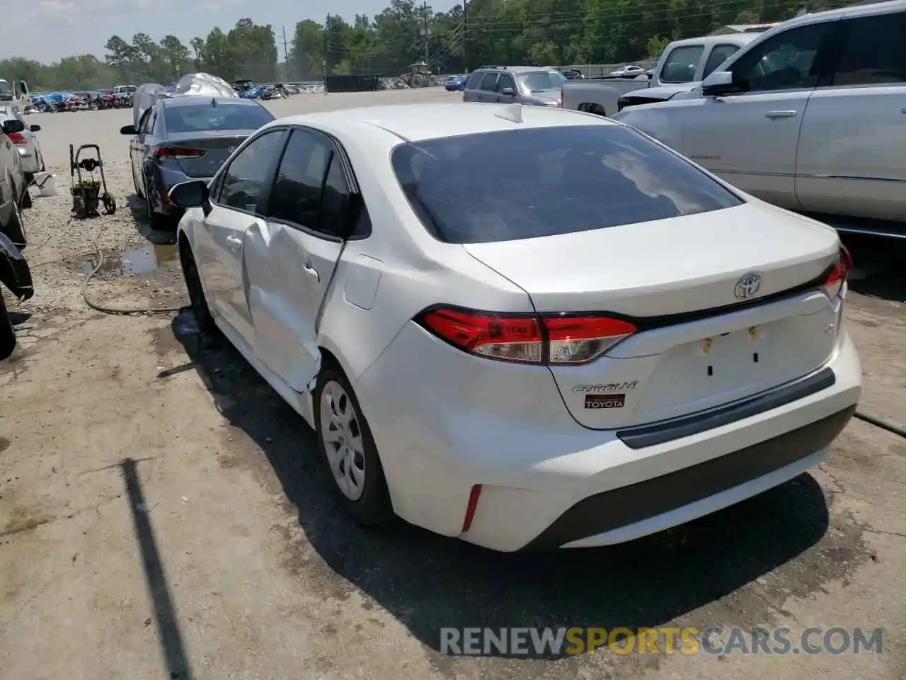 3 Photograph of a damaged car JTDEPRAE4LJ074598 TOYOTA COROLLA 2020