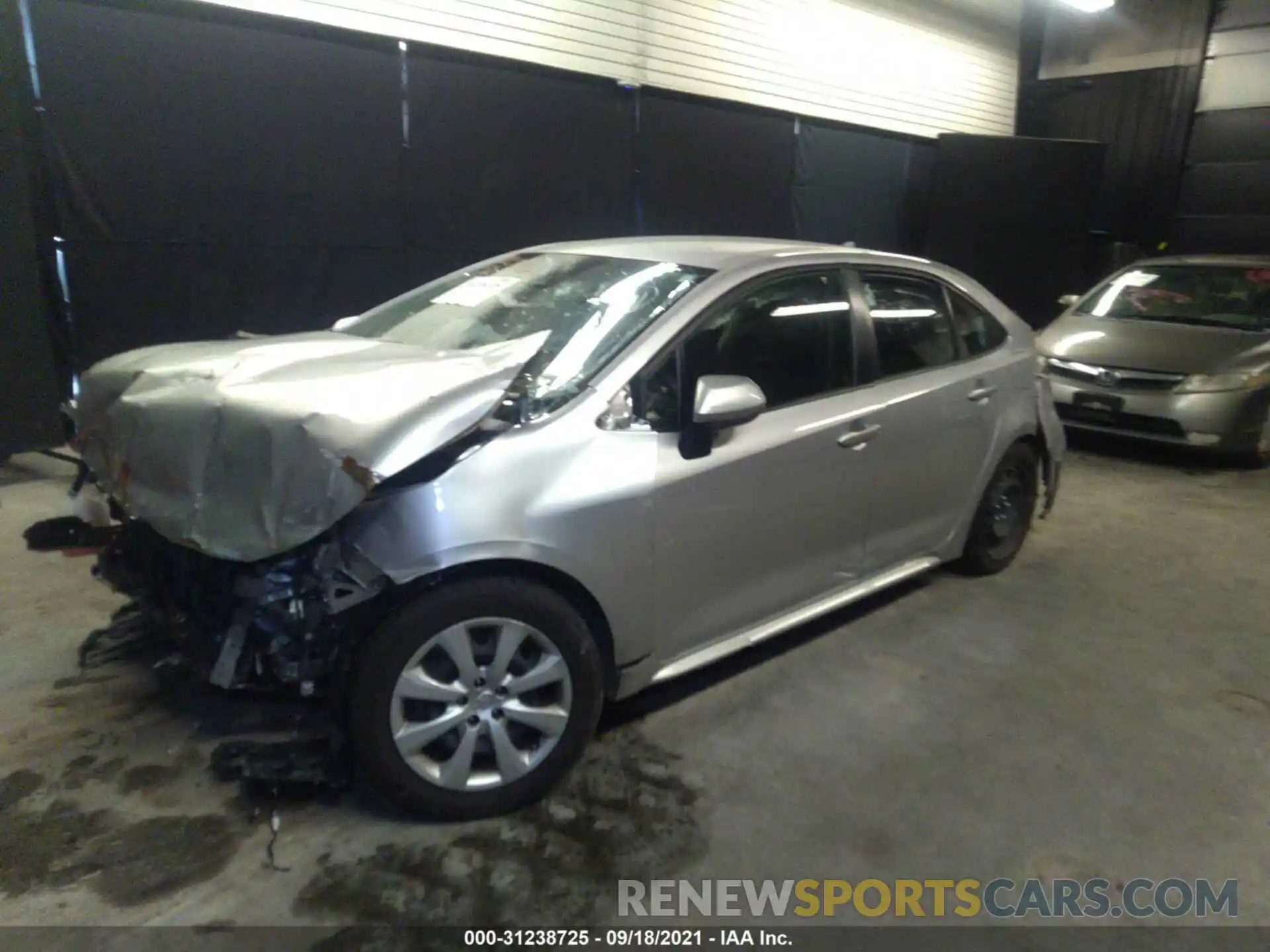 2 Photograph of a damaged car JTDEPRAE4LJ074861 TOYOTA COROLLA 2020