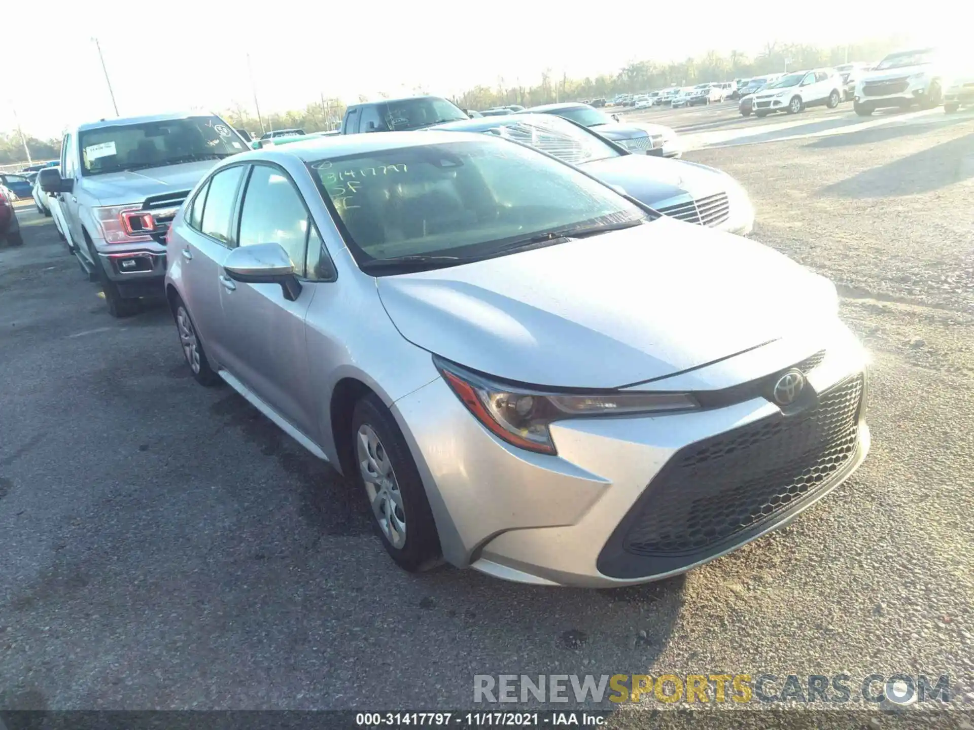 1 Photograph of a damaged car JTDEPRAE4LJ075556 TOYOTA COROLLA 2020