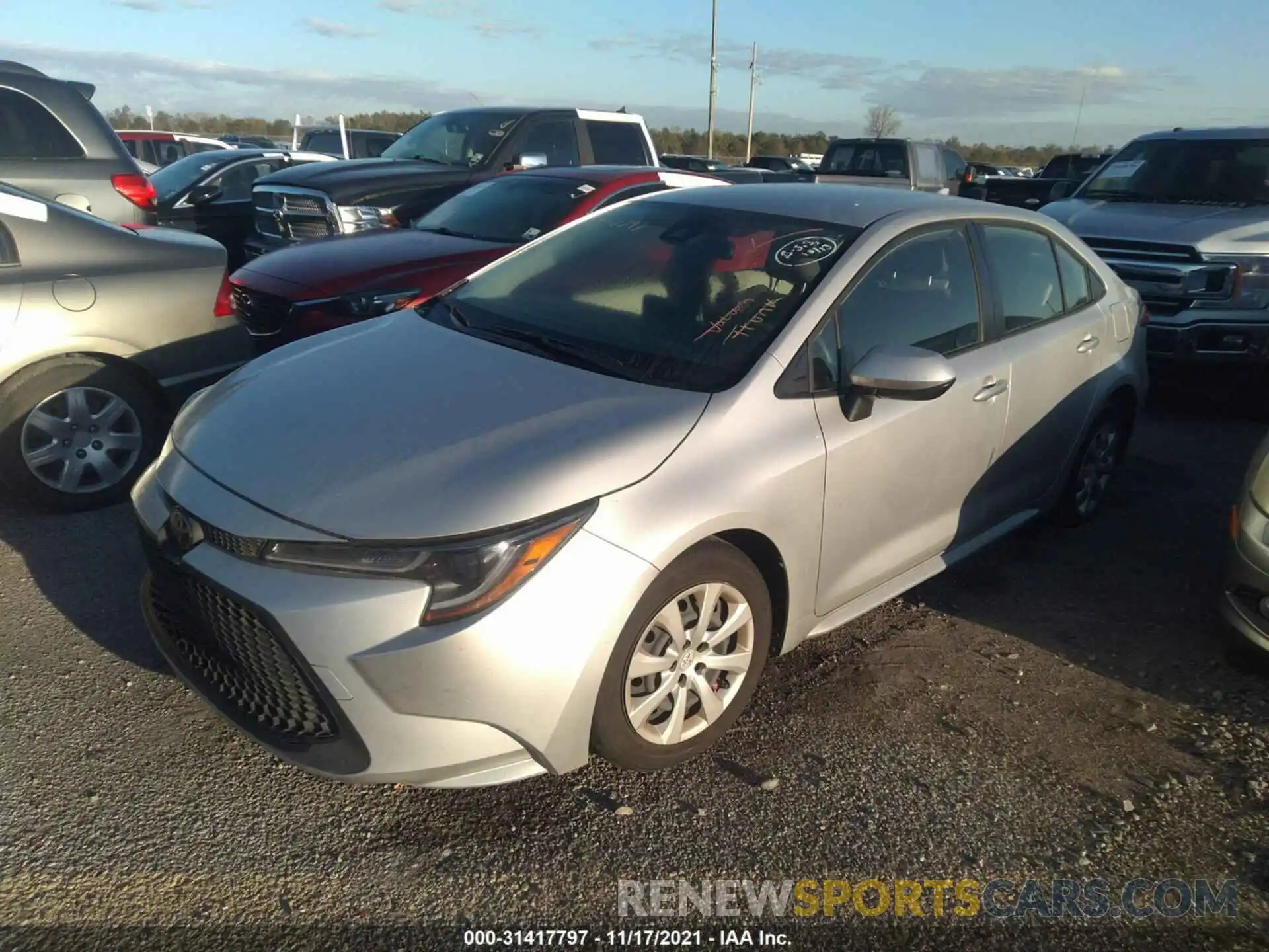 2 Photograph of a damaged car JTDEPRAE4LJ075556 TOYOTA COROLLA 2020