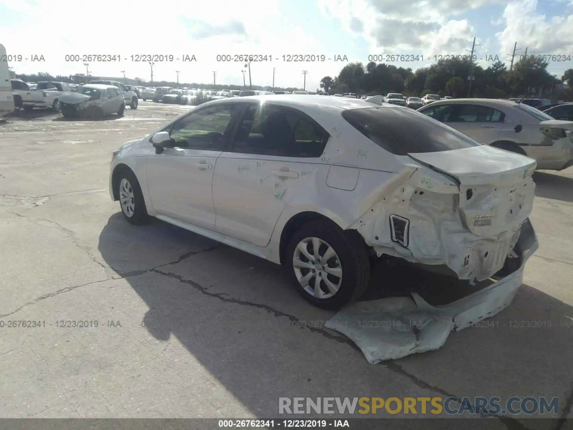 3 Photograph of a damaged car JTDEPRAE4LJ075685 TOYOTA COROLLA 2020