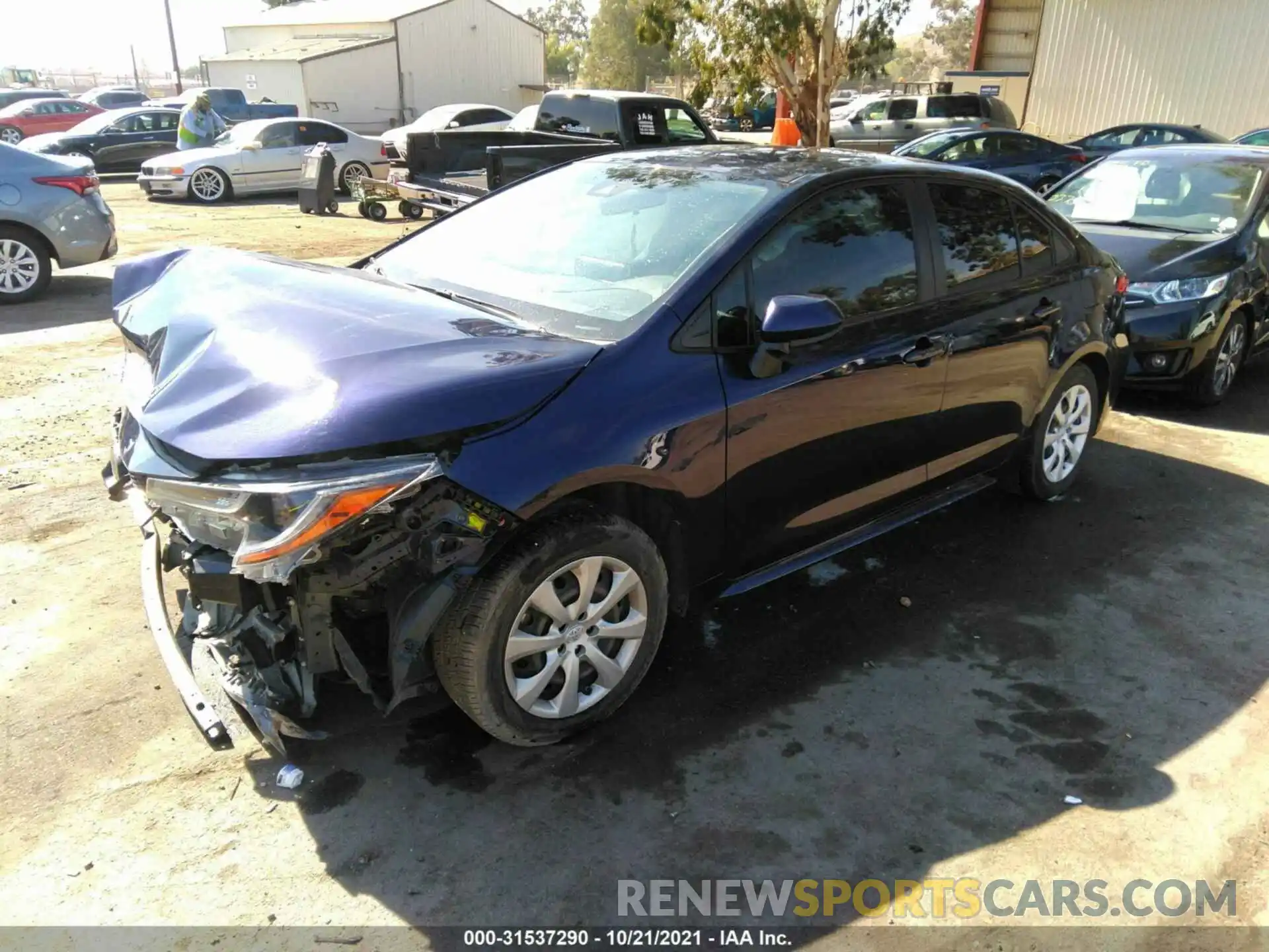 2 Photograph of a damaged car JTDEPRAE4LJ076223 TOYOTA COROLLA 2020