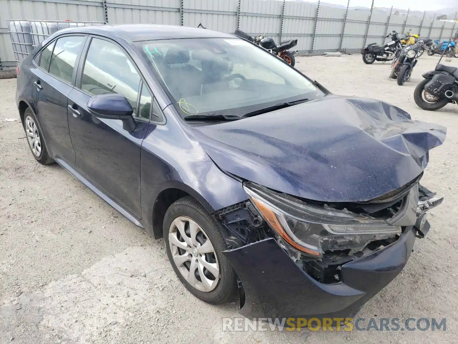 1 Photograph of a damaged car JTDEPRAE4LJ076822 TOYOTA COROLLA 2020