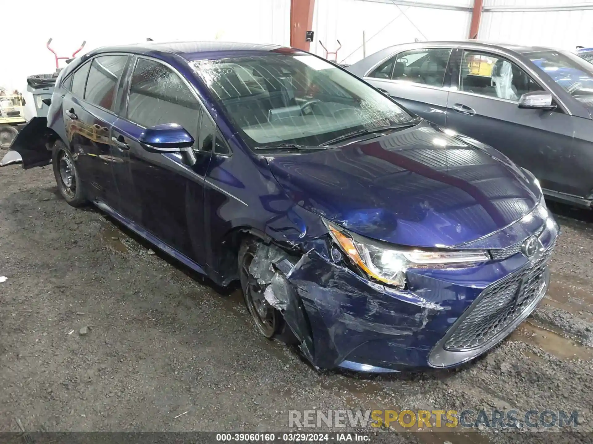 1 Photograph of a damaged car JTDEPRAE4LJ076979 TOYOTA COROLLA 2020