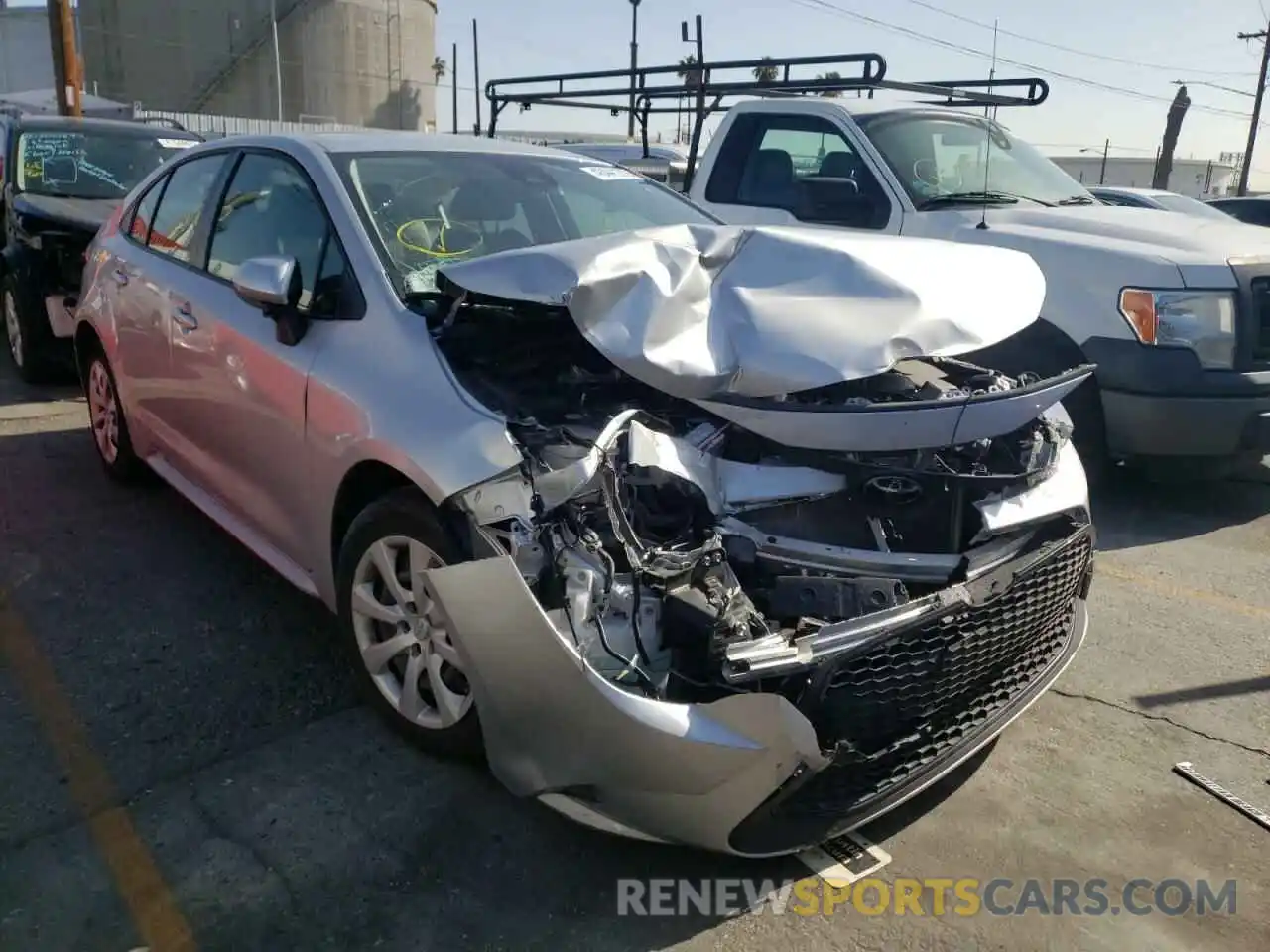 1 Photograph of a damaged car JTDEPRAE4LJ077419 TOYOTA COROLLA 2020