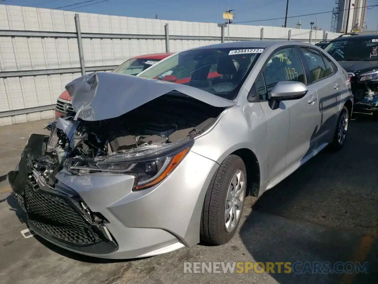 2 Photograph of a damaged car JTDEPRAE4LJ077419 TOYOTA COROLLA 2020