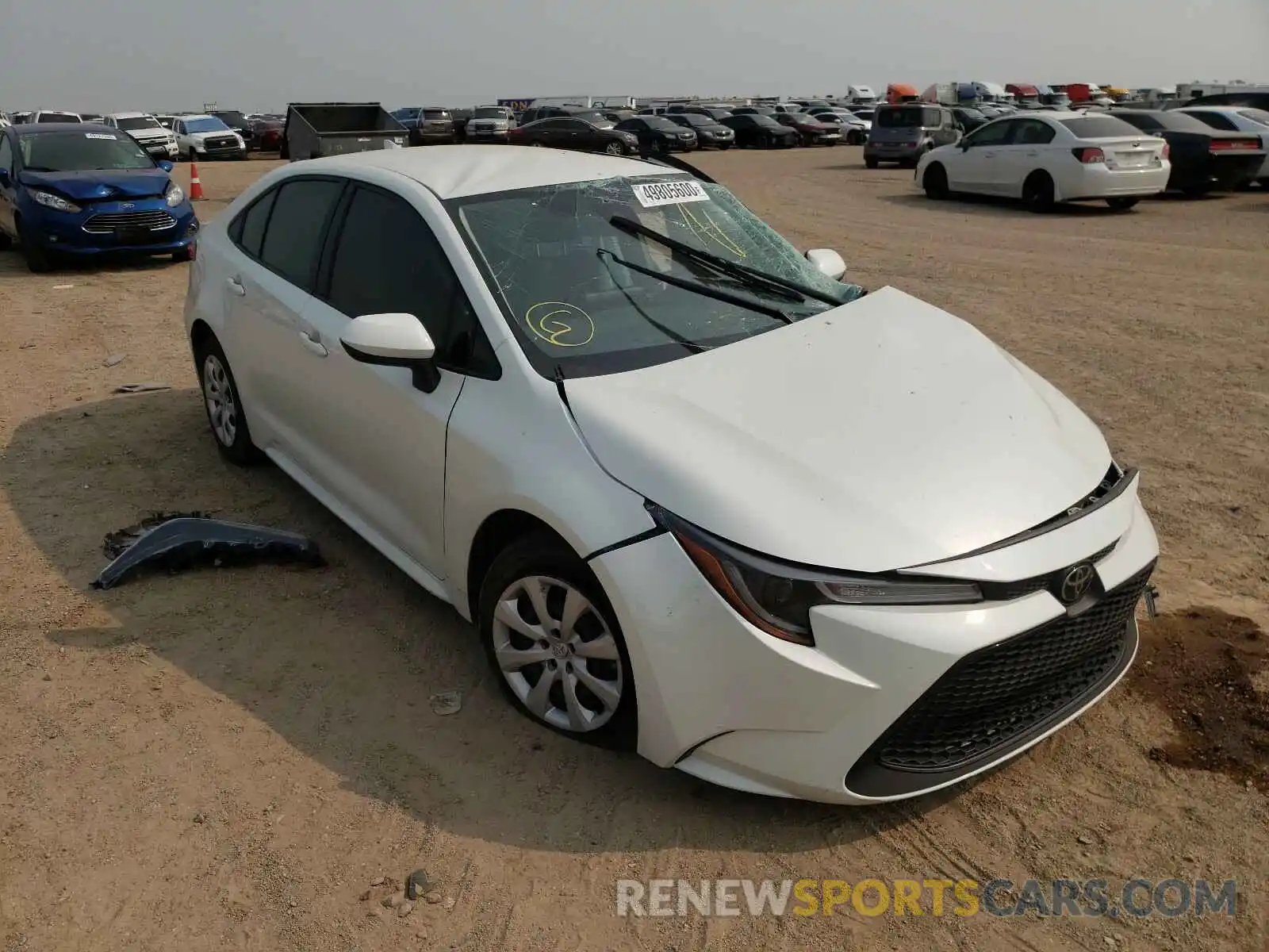 1 Photograph of a damaged car JTDEPRAE4LJ077677 TOYOTA COROLLA 2020