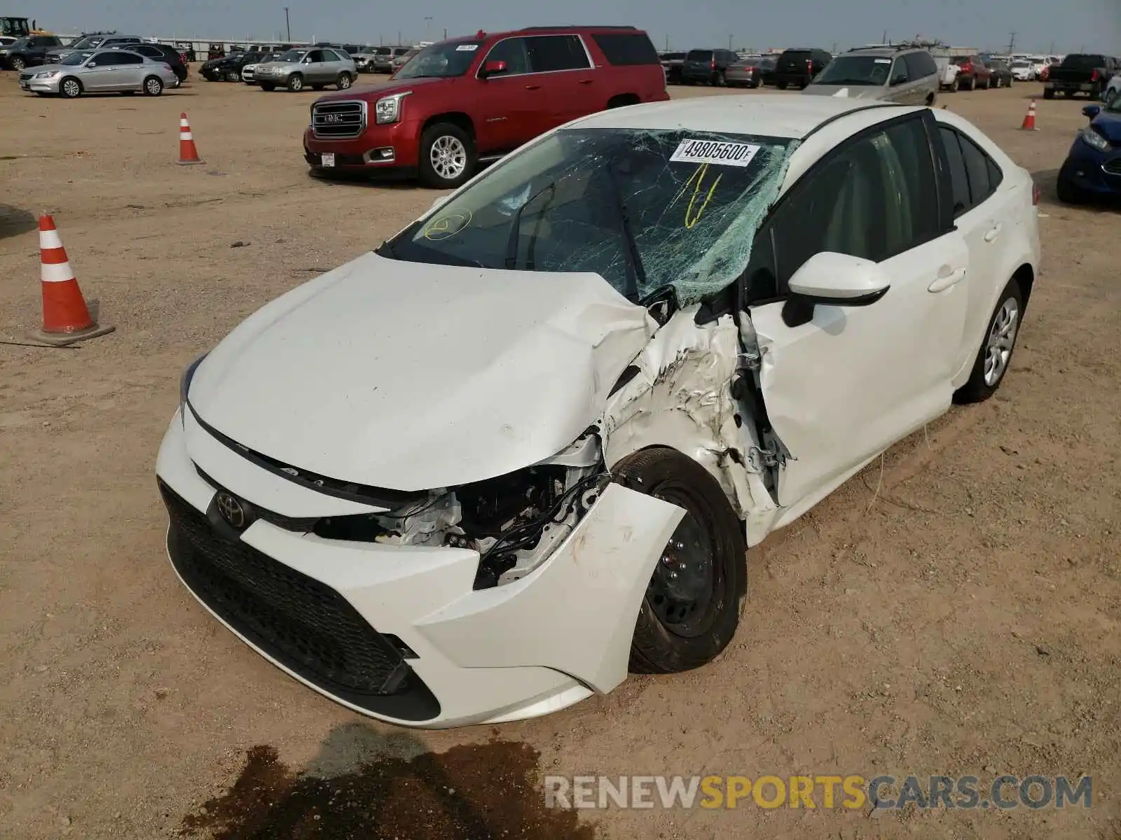 2 Photograph of a damaged car JTDEPRAE4LJ077677 TOYOTA COROLLA 2020