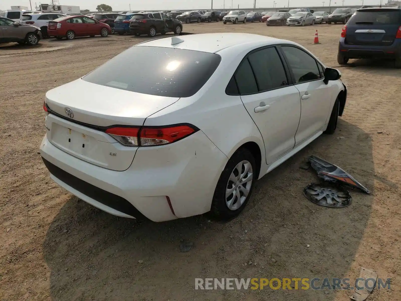 4 Photograph of a damaged car JTDEPRAE4LJ077677 TOYOTA COROLLA 2020