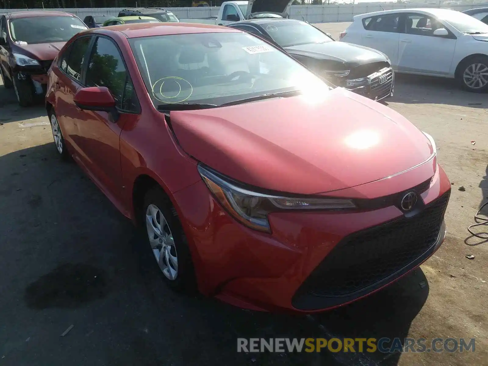 1 Photograph of a damaged car JTDEPRAE4LJ078182 TOYOTA COROLLA 2020