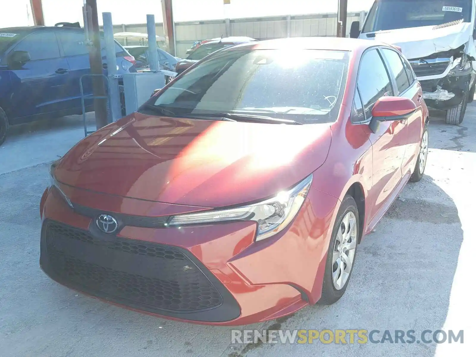 2 Photograph of a damaged car JTDEPRAE4LJ079056 TOYOTA COROLLA 2020