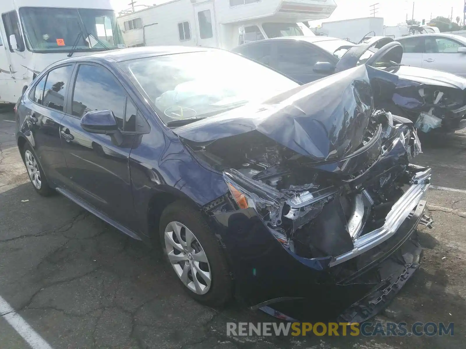 1 Photograph of a damaged car JTDEPRAE4LJ079641 TOYOTA COROLLA 2020