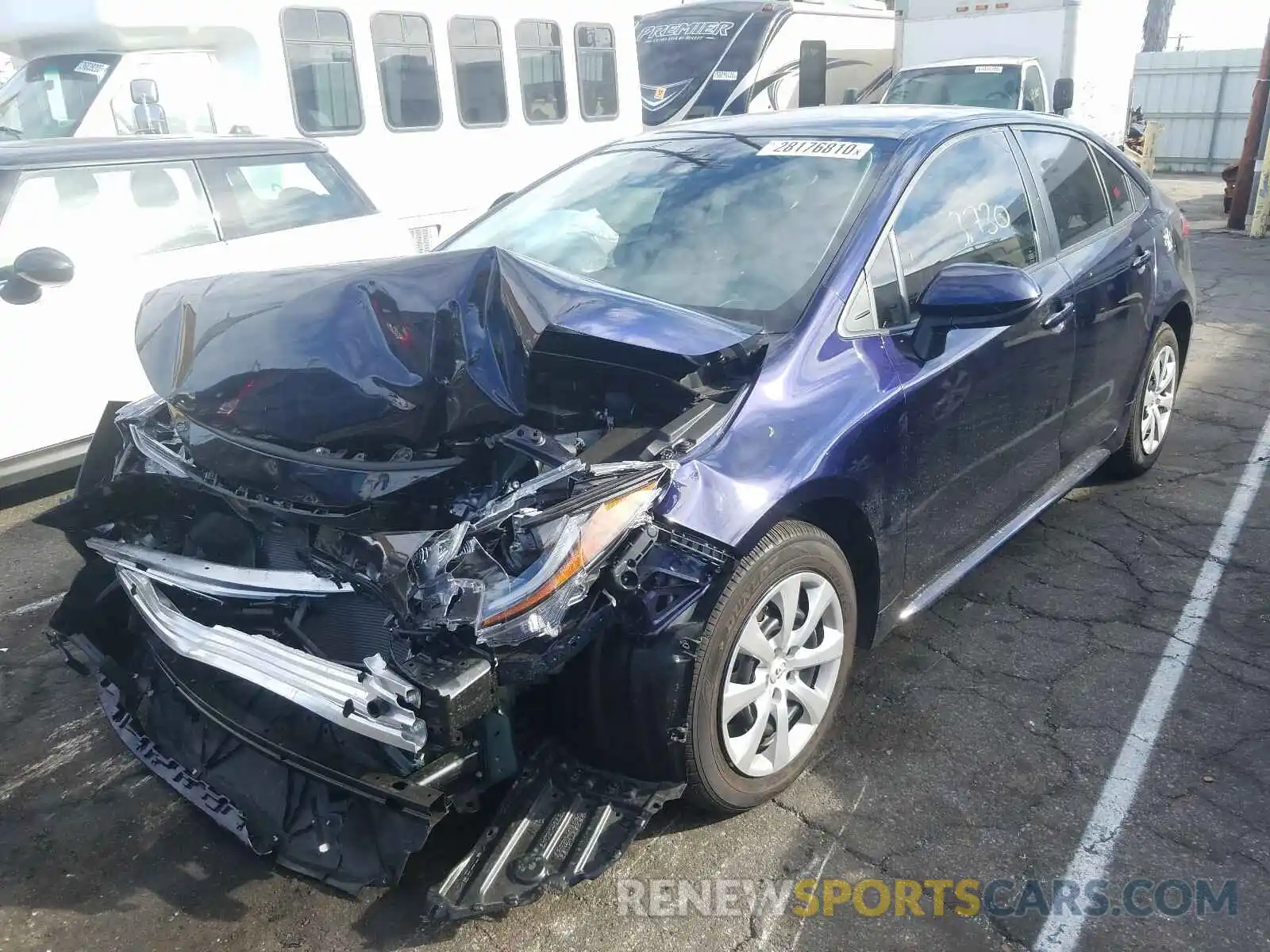 2 Photograph of a damaged car JTDEPRAE4LJ079641 TOYOTA COROLLA 2020